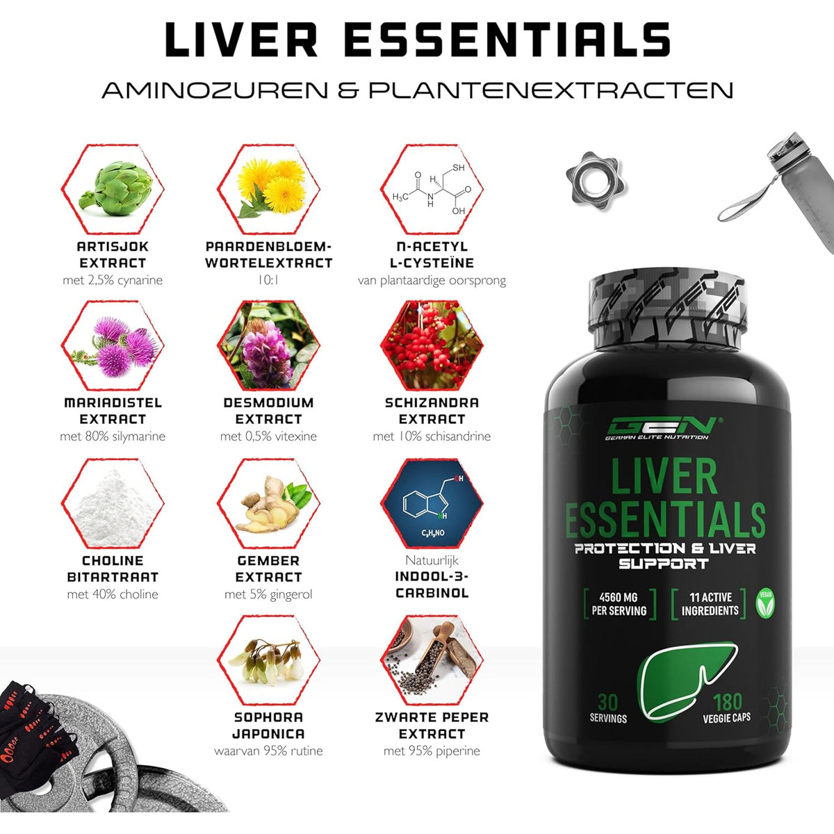 Liver Essentials | 180 Kapseln | German Elite Nutrition
