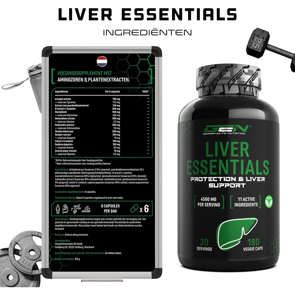 Liver Essentials | 180 Kapseln | German Elite Nutrition