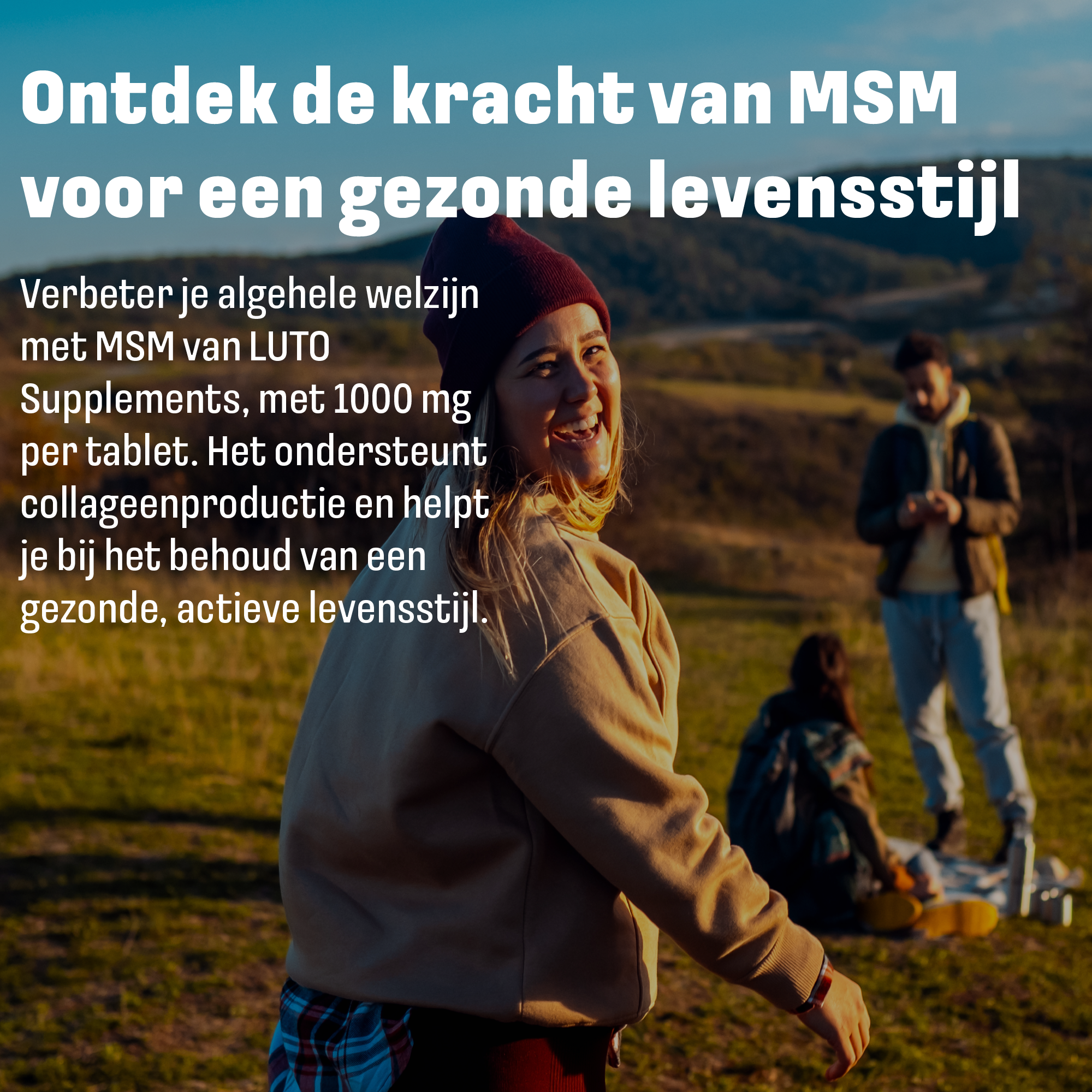 LUTO MSM 1000mg voor gewrichten en collageenproductie - dagelijkse ondersteuning voor actieve levensstijl