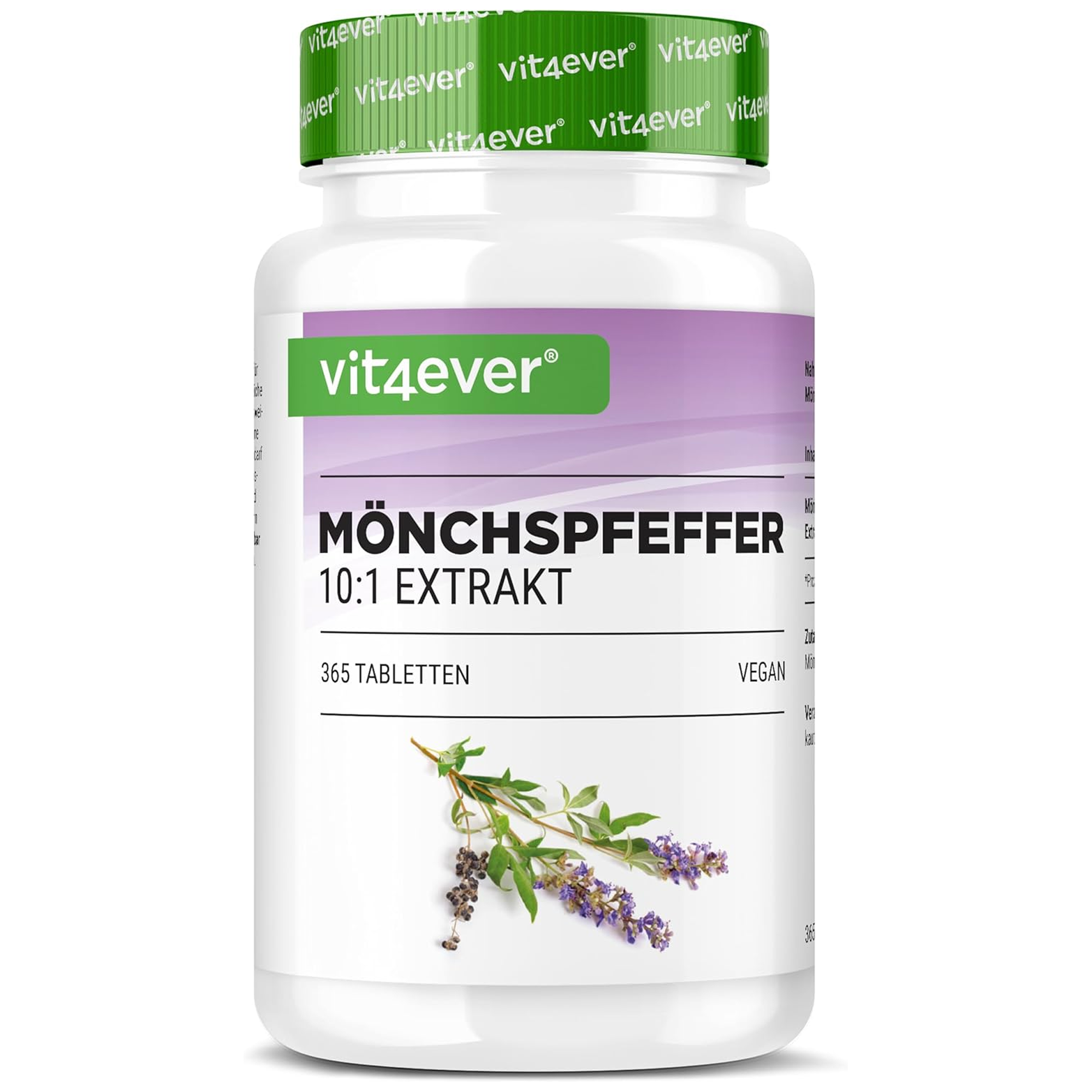 Vit4ever Mönchspfeffer Extrakt - 365 Tabletten