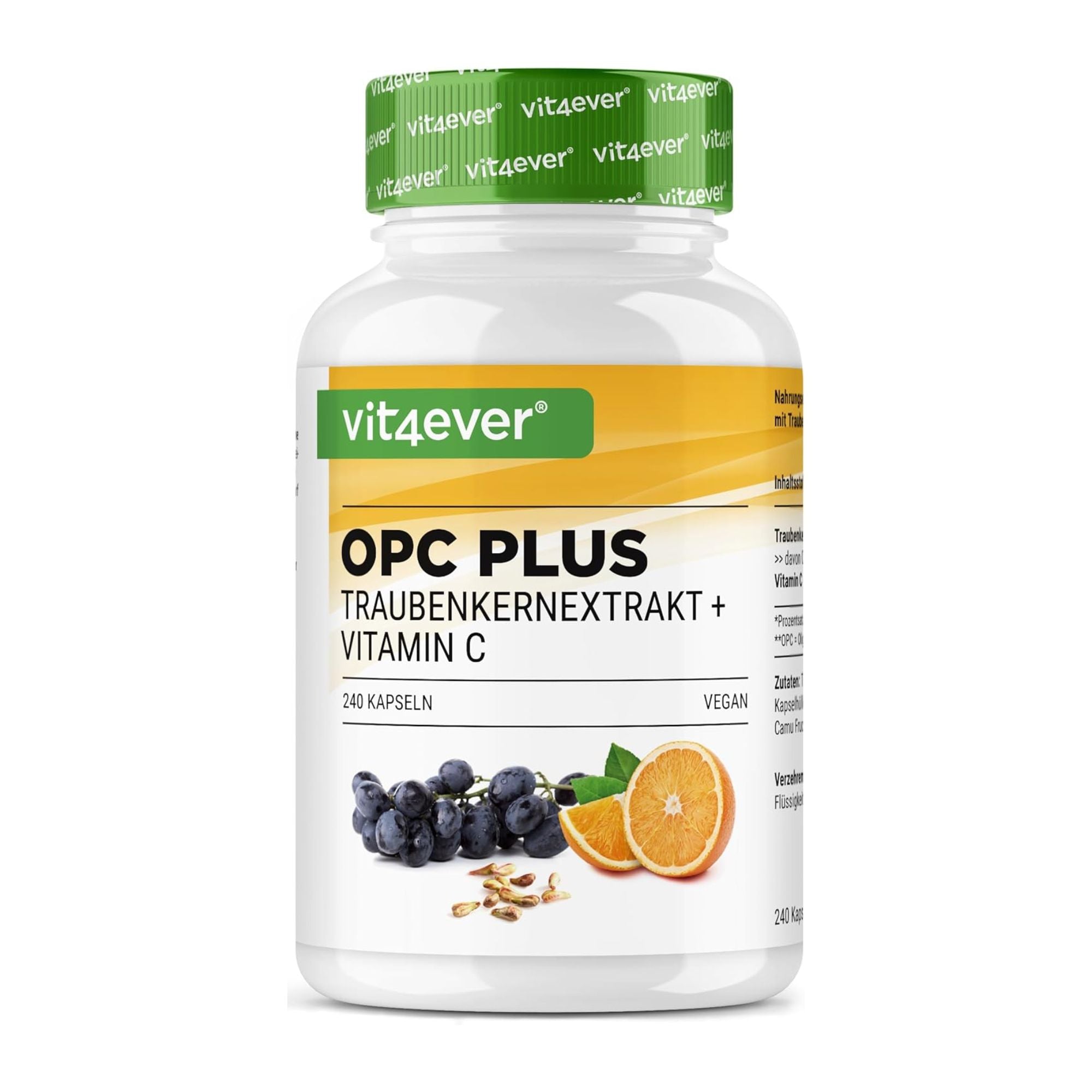 Vit4ever OPC Traubenkernextrakt + Vitamin C
