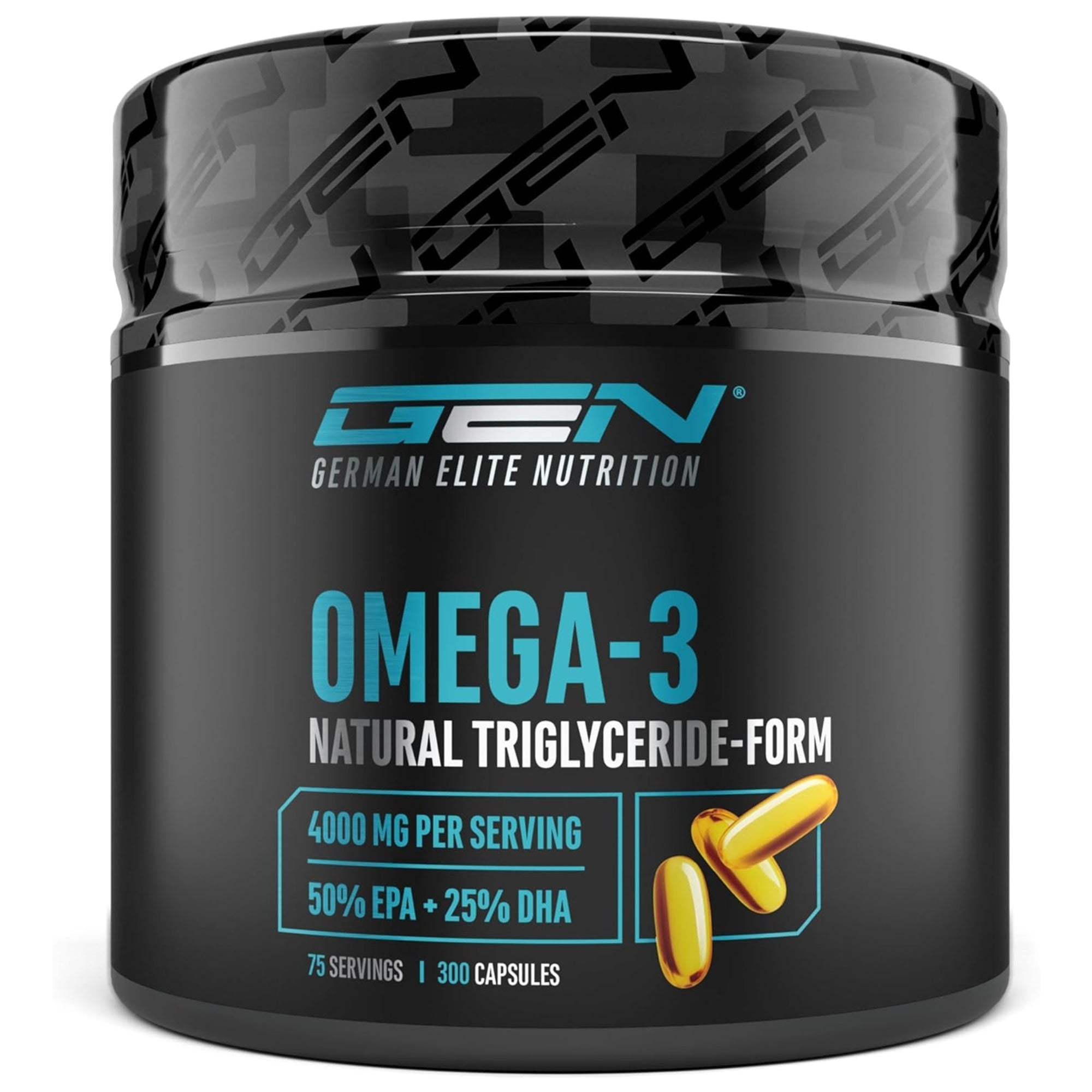 Omega-3 Ultra Caps EPA & DHA 4000mg | 300 Softgels | German Elite Nutrition