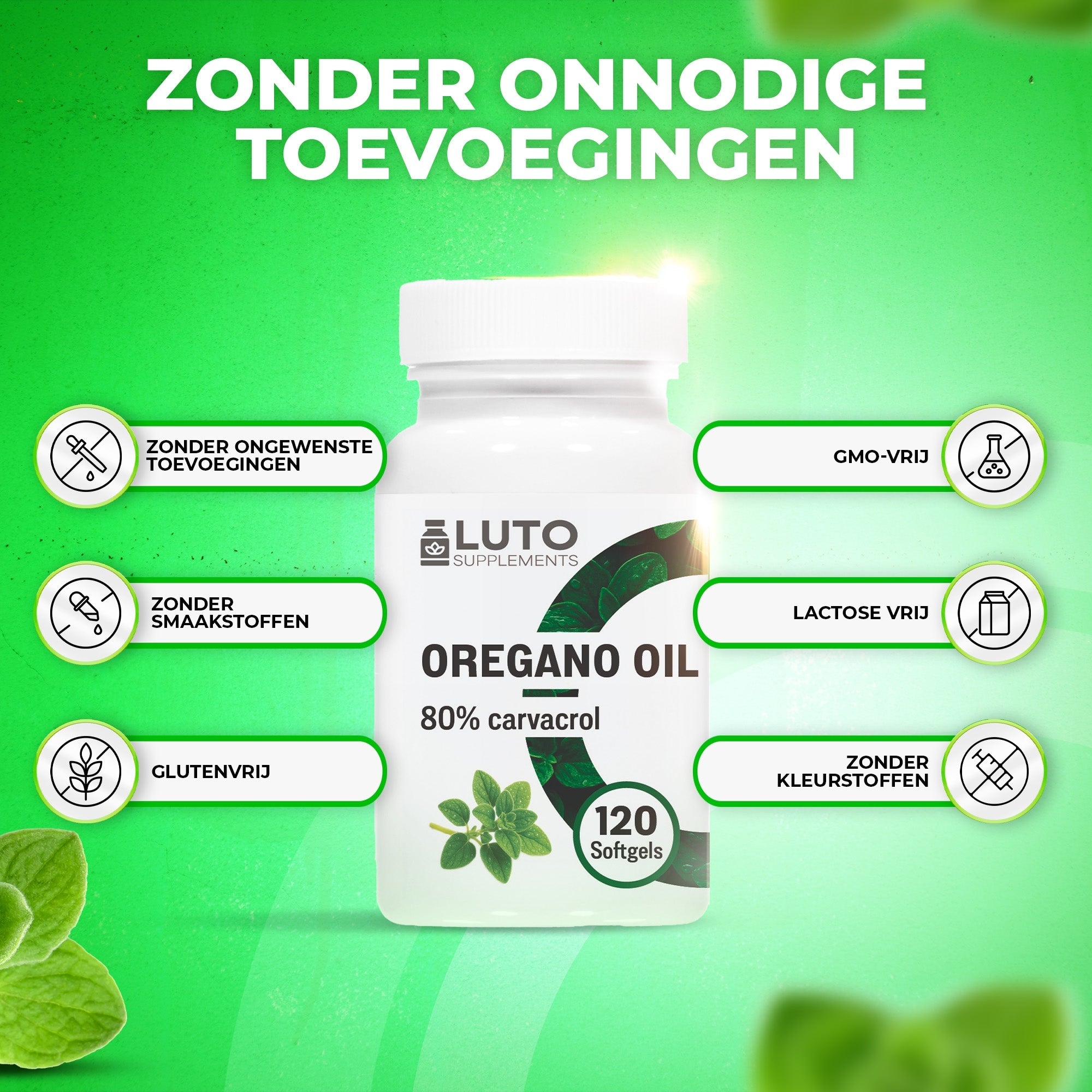 Oregano Öl 150 mg 80% Carvacrol | 120 Kapseln | LUTO Supplements