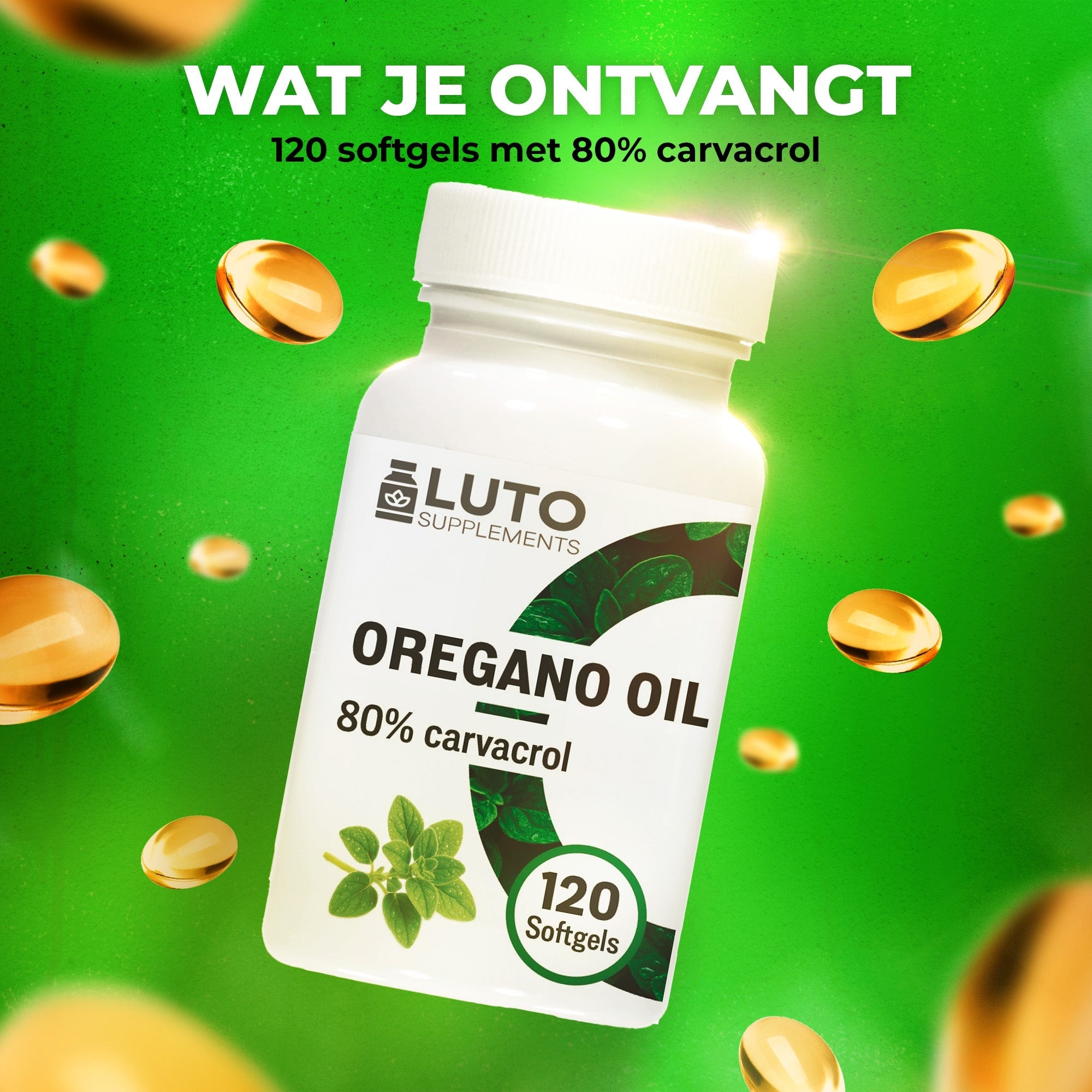 Oregano Öl 150 mg 80% Carvacrol | 120 Kapseln | LUTO Supplements