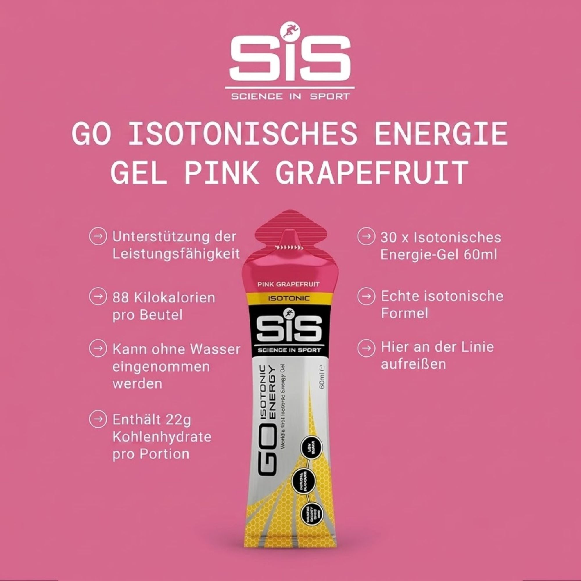 SiS Go Isotonic Energy Gel | Pink Grapefruit