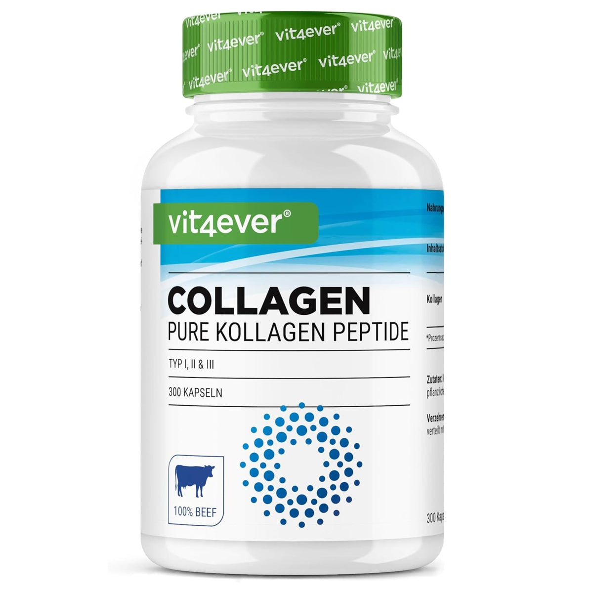 Vit4ever Rinderkollagen 4500 mg - 300 Kapseln