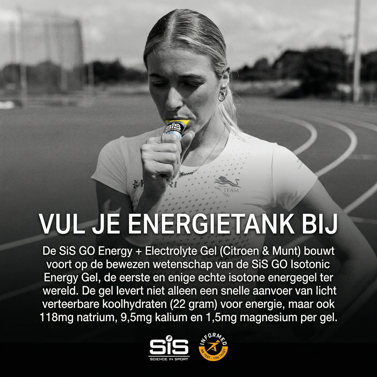 SiS Go Isotonic Energygel + Electrolyte Raspberry - energiegel voor duursport