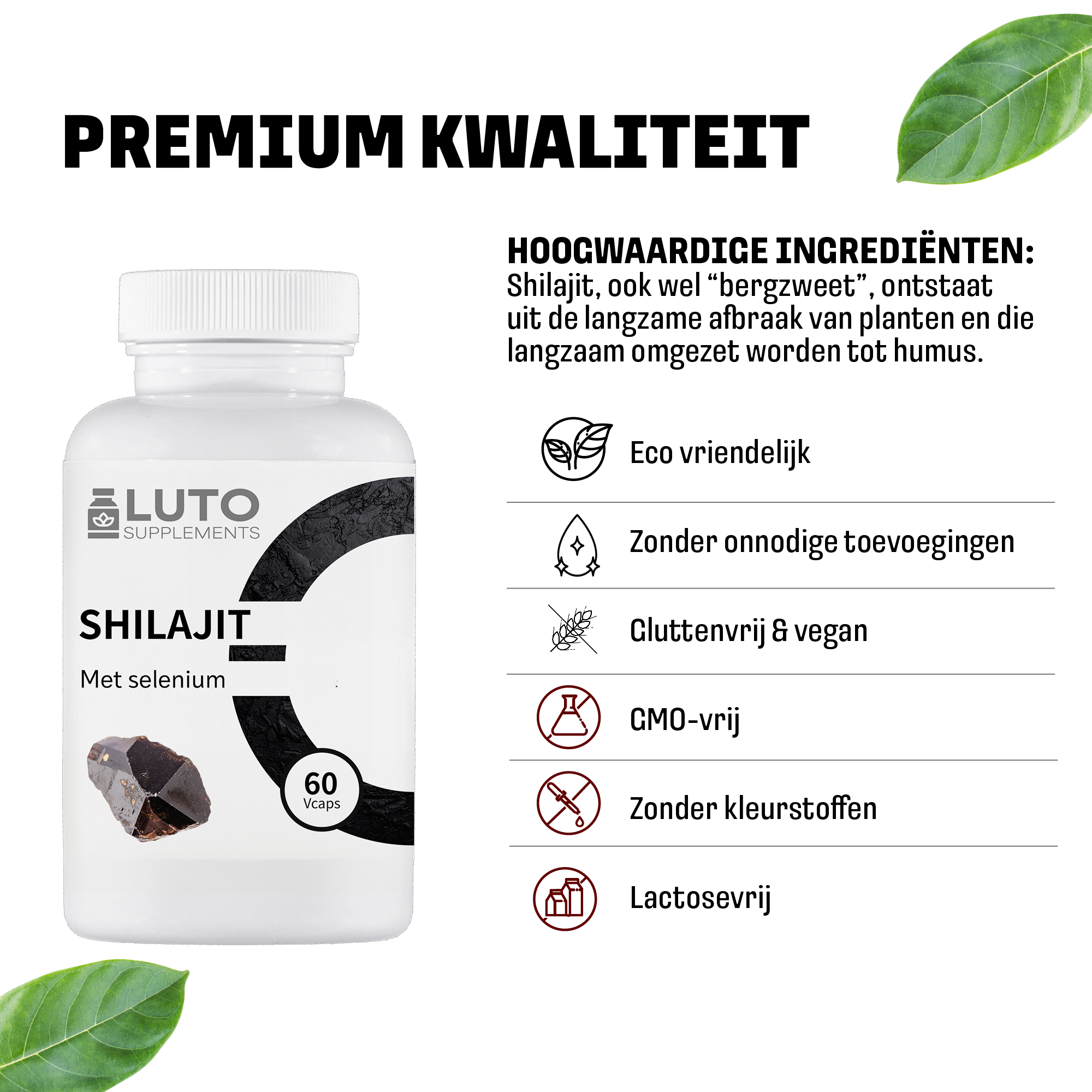 Shilajit mit Selen | 60 Kapseln | LUTO Supplements