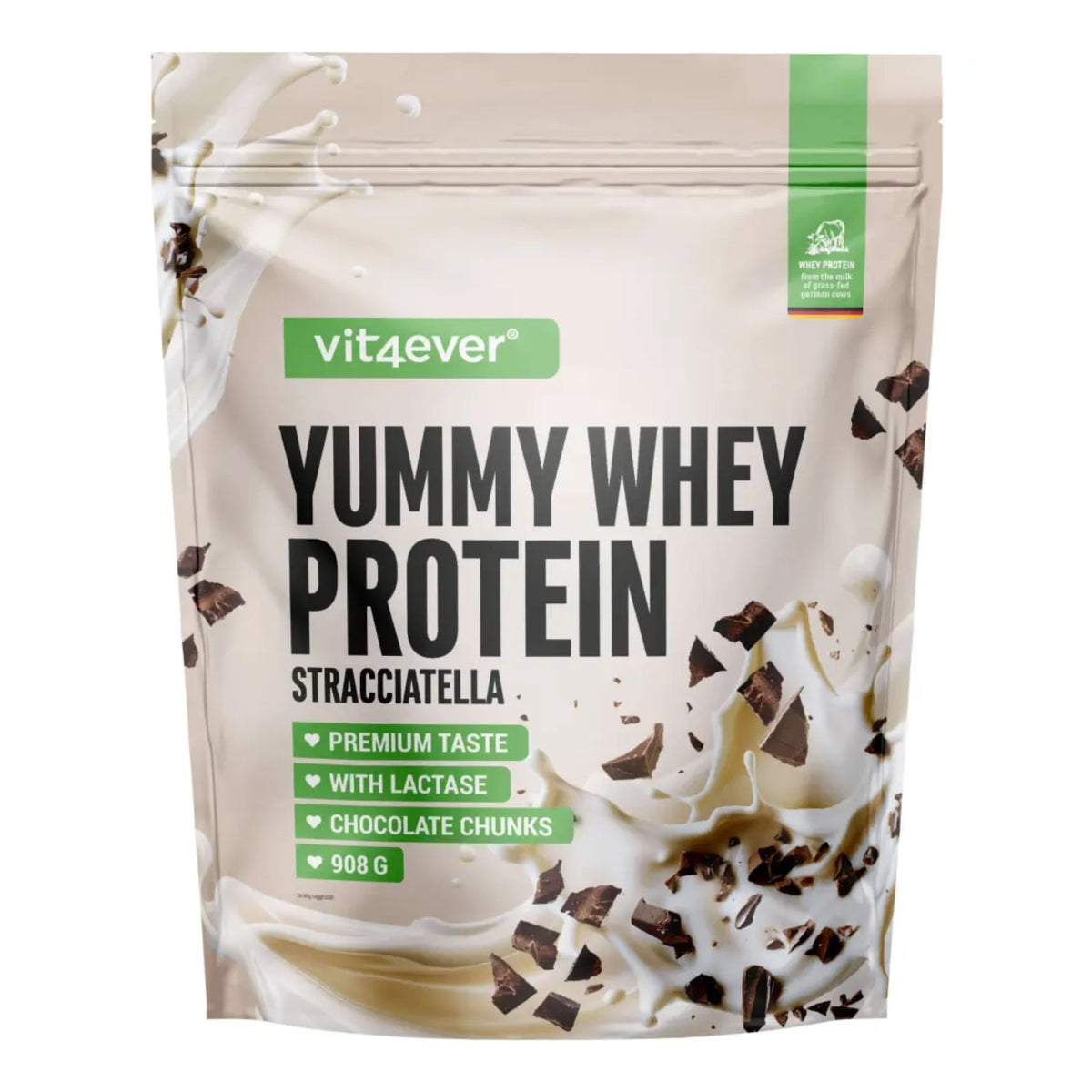 Vit4ever Yummy Whey Protein Stracciatella Eiweissshake 908 Gramm