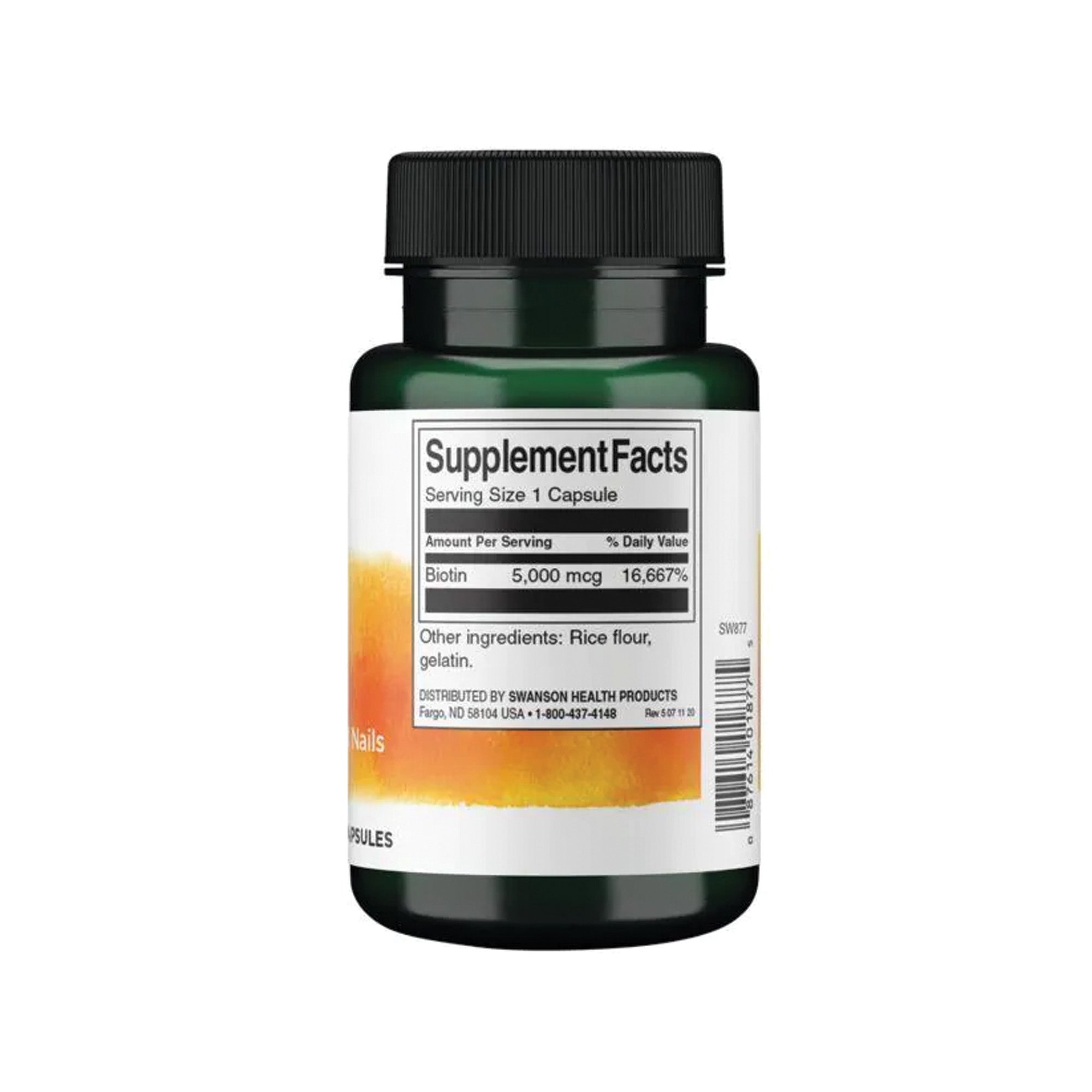Biotin 5000mcg | 100 vegane Kapseln | Swanson