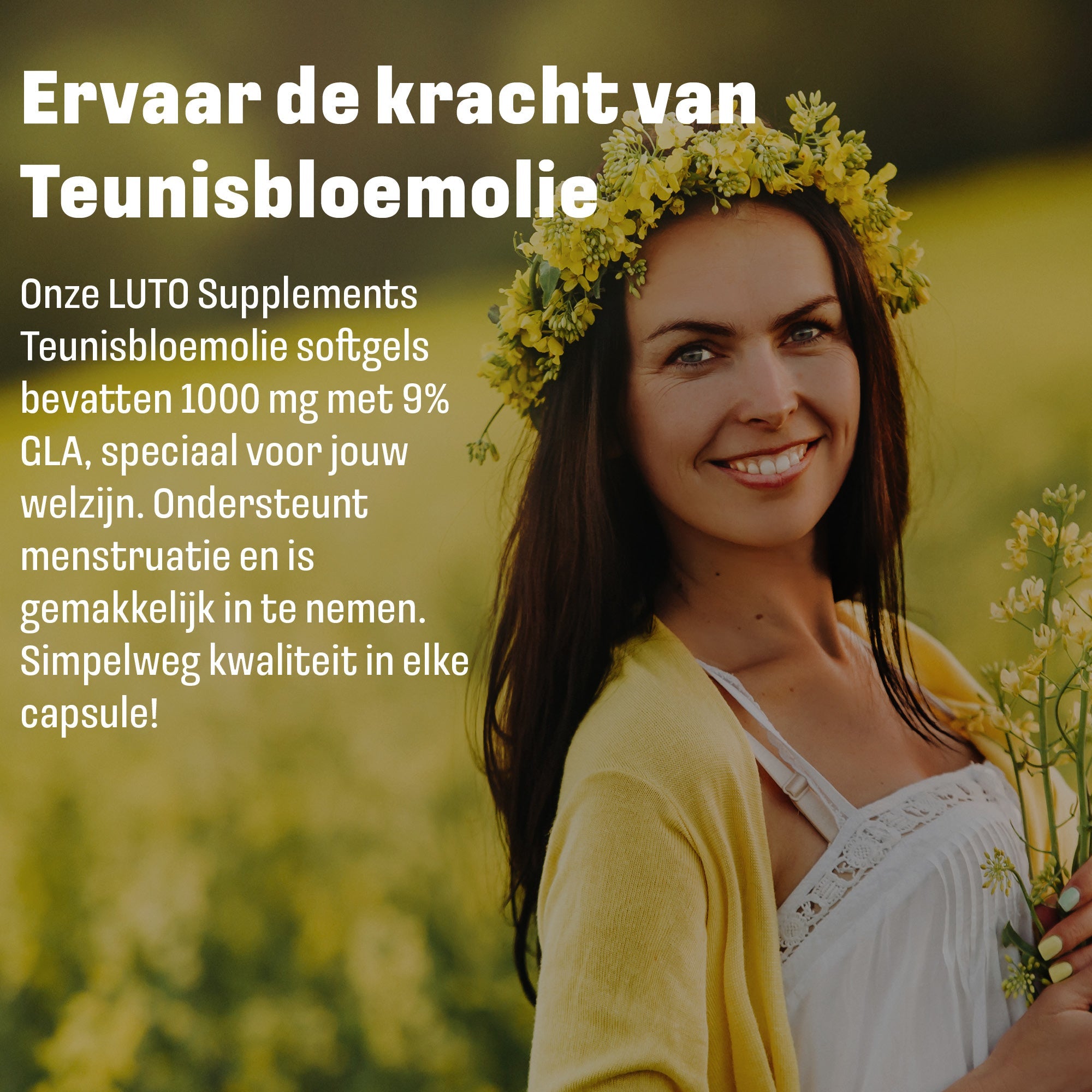 LUTO Teunisbloemolie capsules voor huidgezondheid en vrouwengezondheid - plantaardig supplement