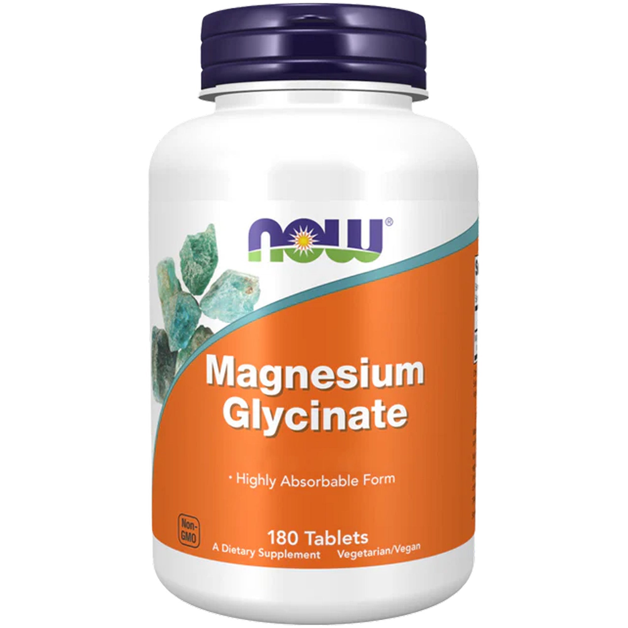 Magnesiumglycinat 200 mg | 180 Tabletten | NOW Foods