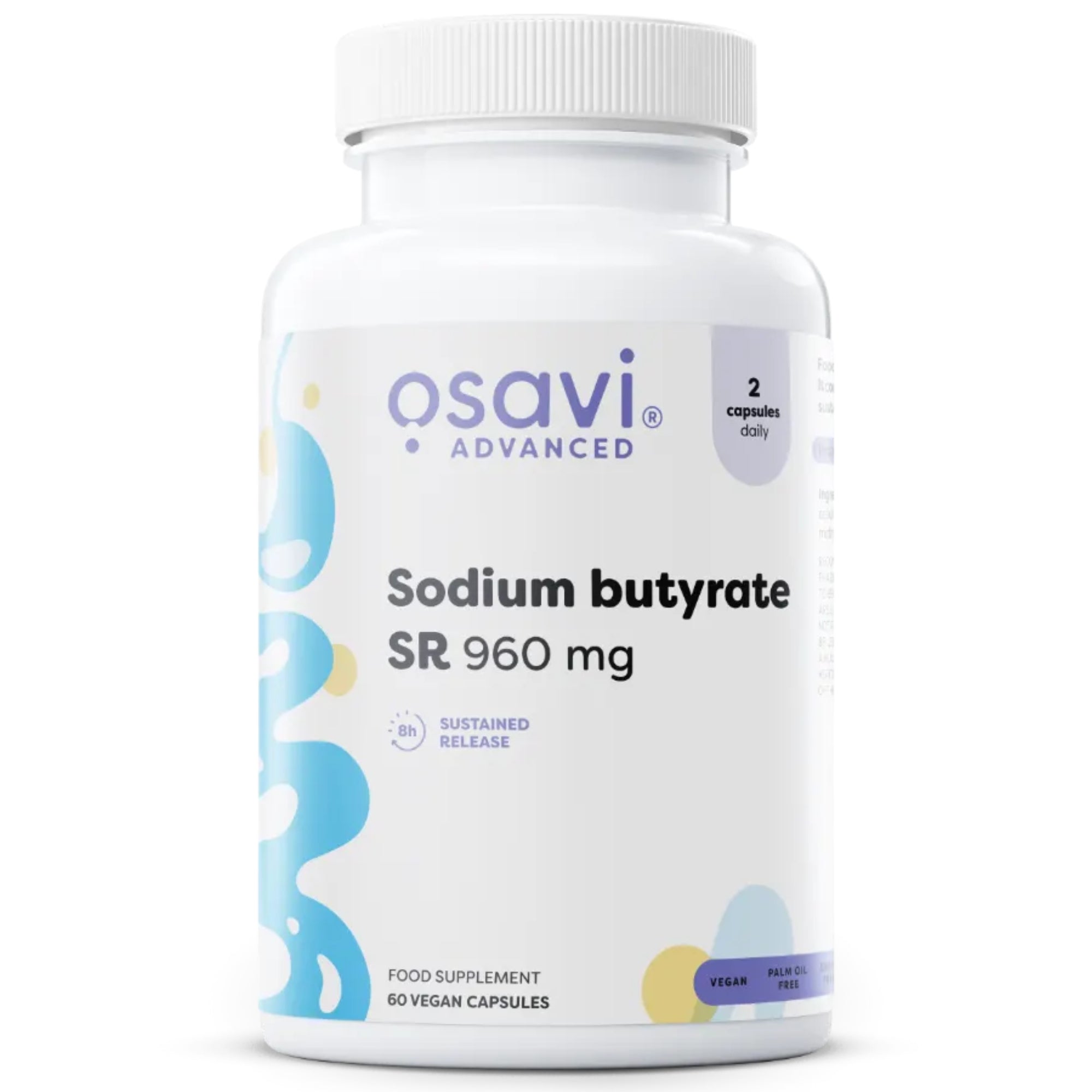 Osavi Natriumbutyrat SR 960mg – vegane Kapseln mit verzögerter Freisetzung (Slow Release) Nahrungsergänzungsmittel