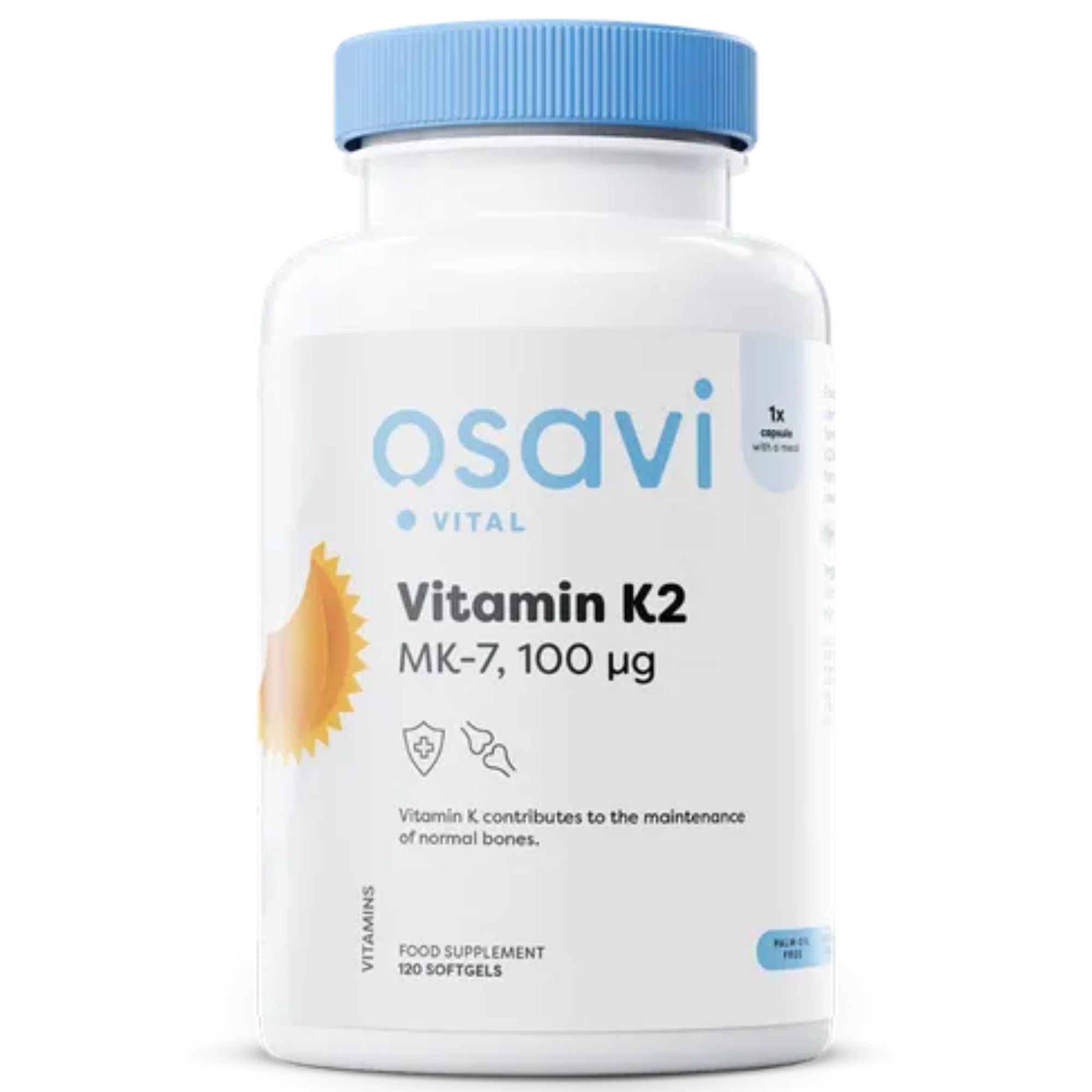 Osavi Vitamin K2 MK-7 100mcg – 120 Softgels Nahrungsergänzungsmittel