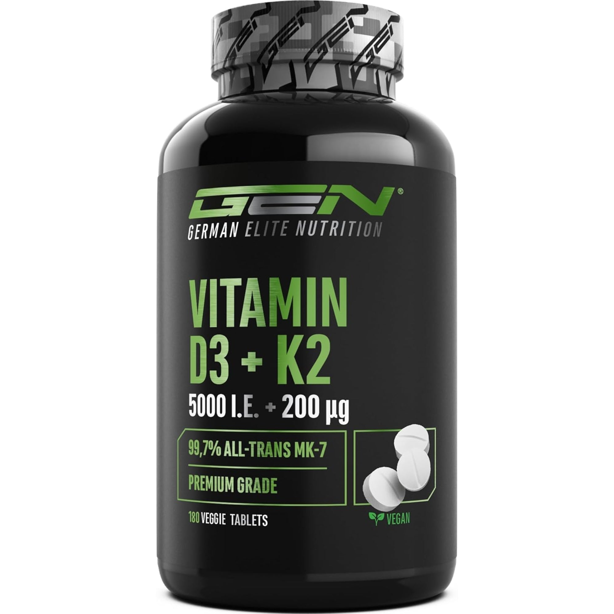 Vitamin D3 5.000 IE + K2 200 µg | 180 Tabletten | GEN