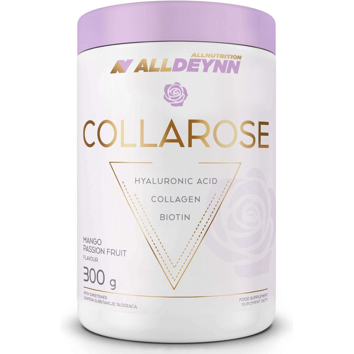 AllDeynn Collarose Rinderkollagen Mango Passion Fruit Pulver 300 g von Allnutrition – Produktbild