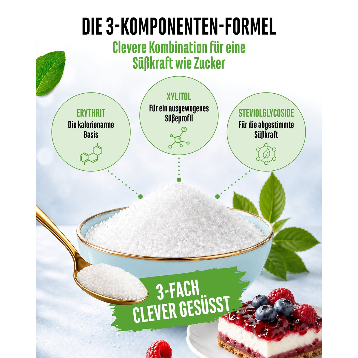 Almost Sugar een op een doseren in plaats van suiker bij het bakken