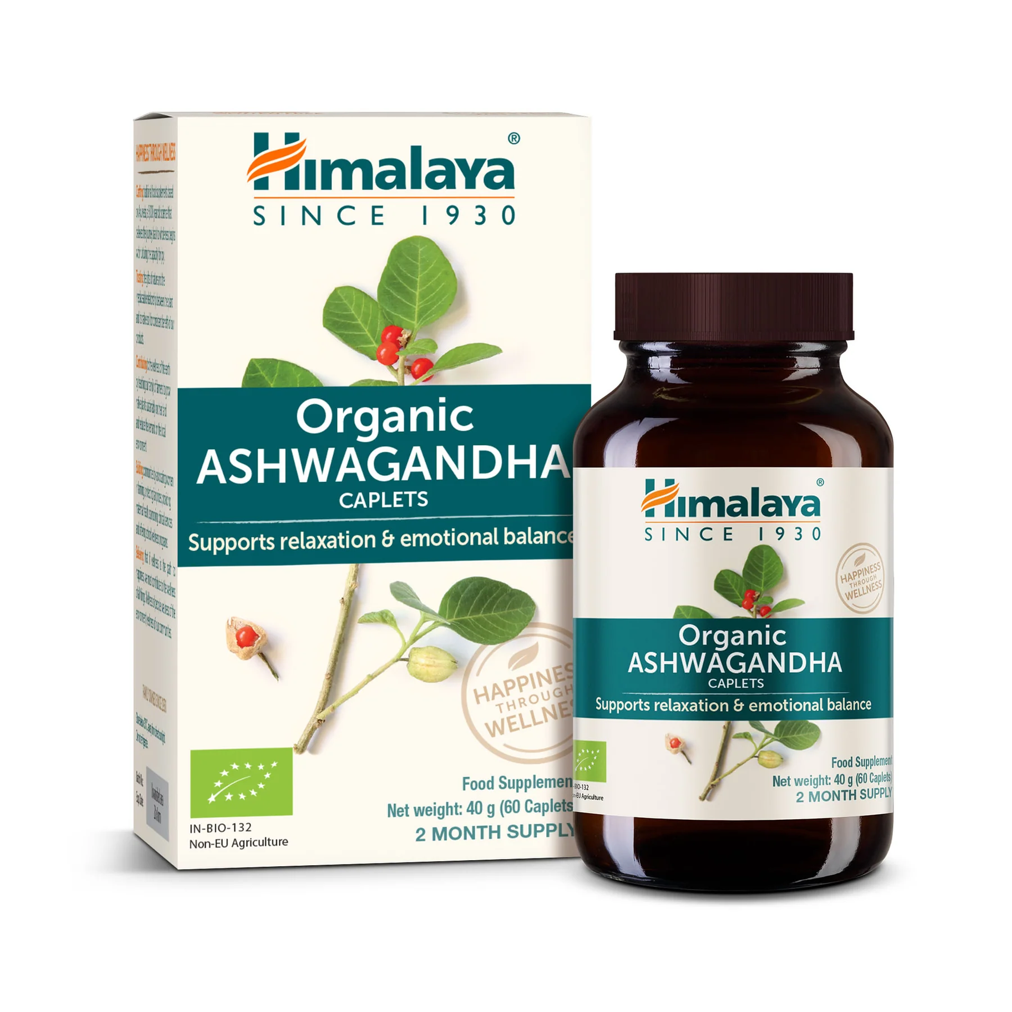 Bio Ashwagandha 670mg | 60 Tabletten | Himalaya