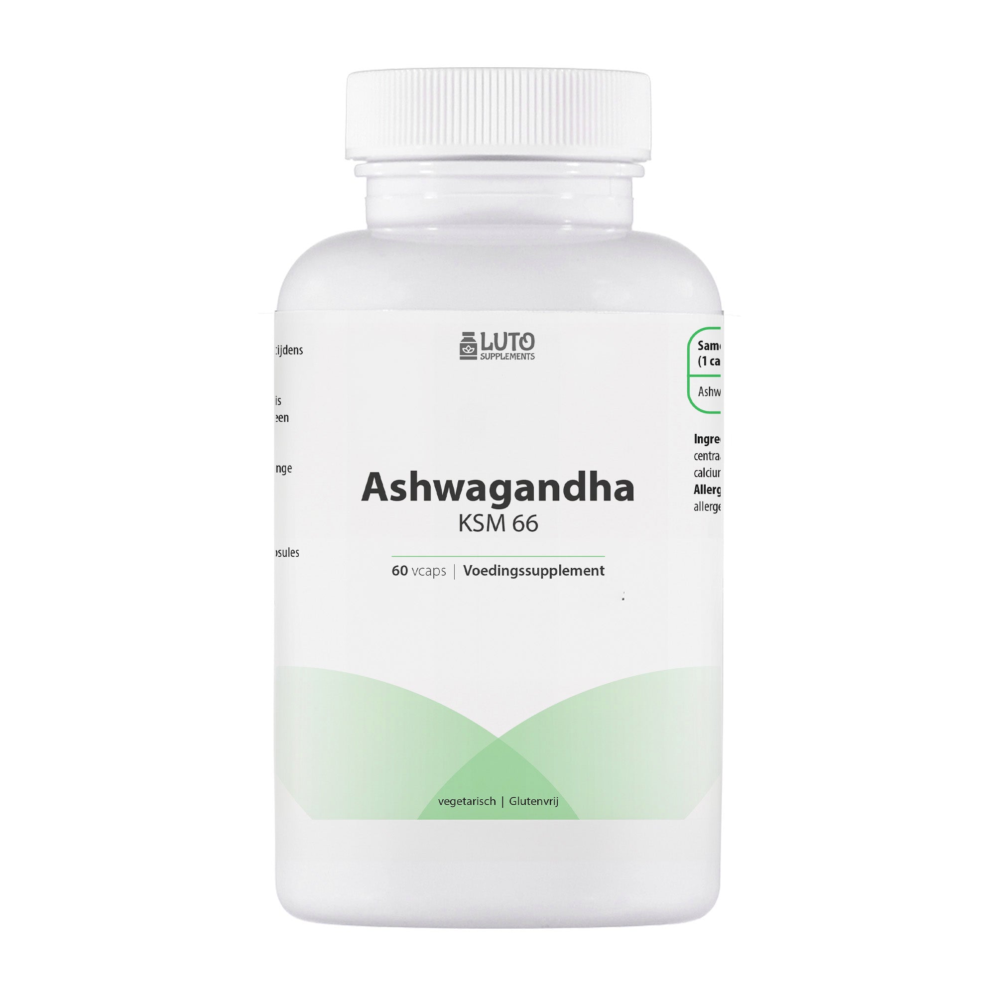 LUTO Supplements Ashwagandha KSM-66 300mg 60 vegan capsules plantaardig supplement | kopen in Nederland en België