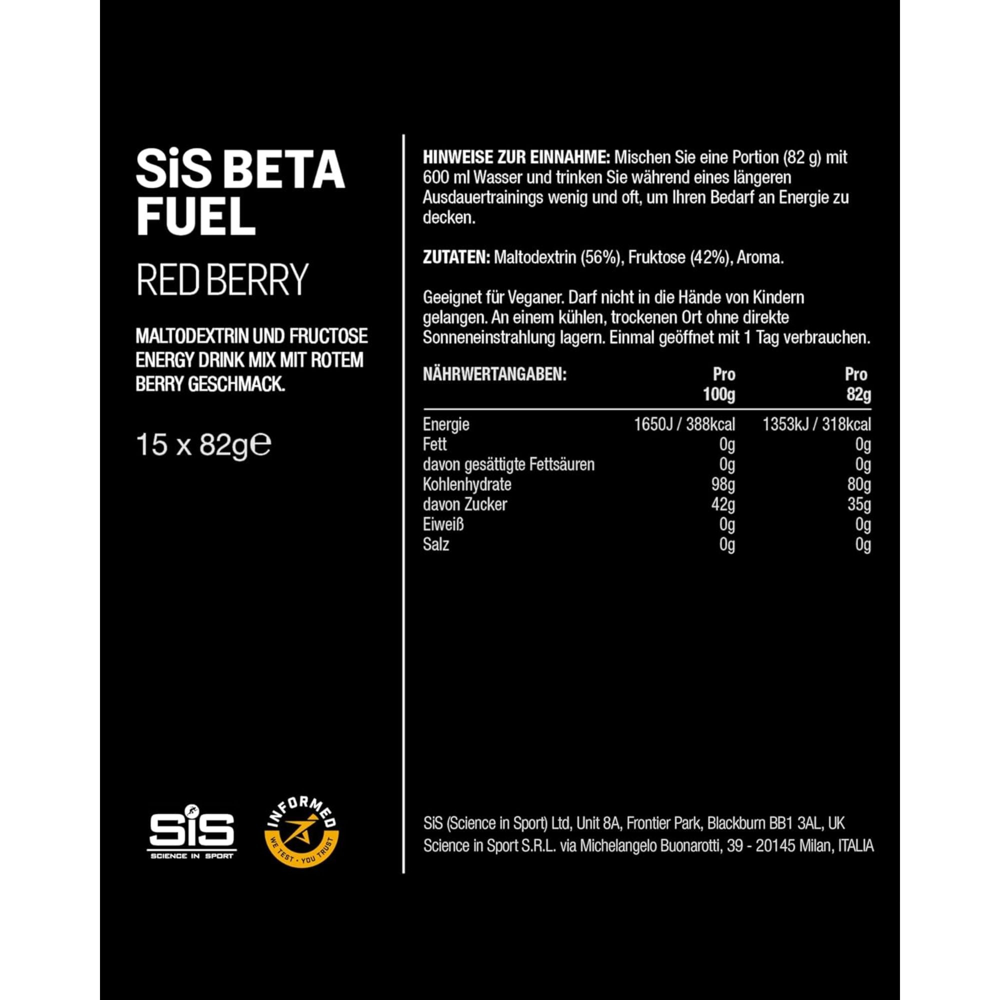 SiS Beta Fuel 80 Sachet | Red Berry