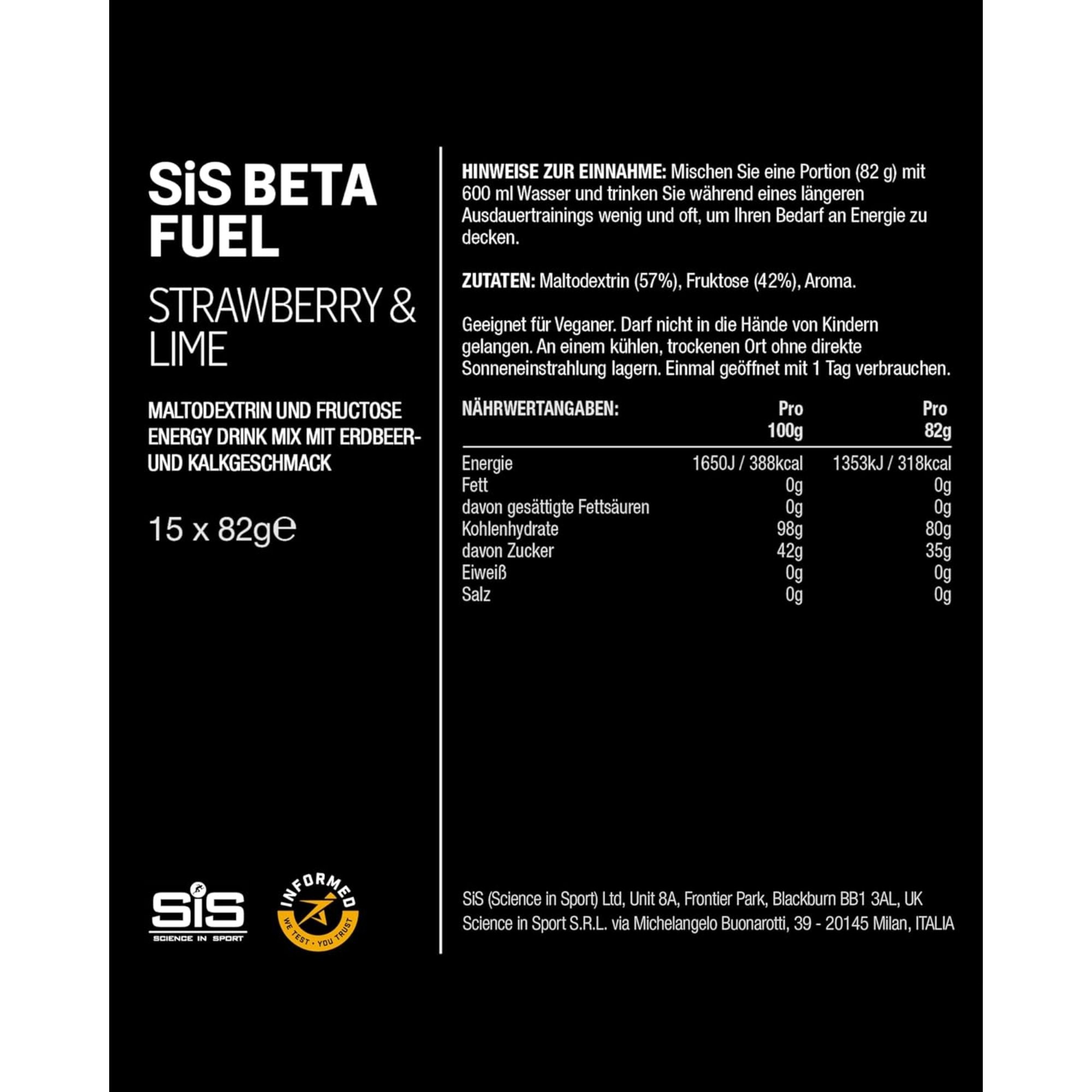 SiS Beta Fuel 80 Sachet | Strawberry & Lime