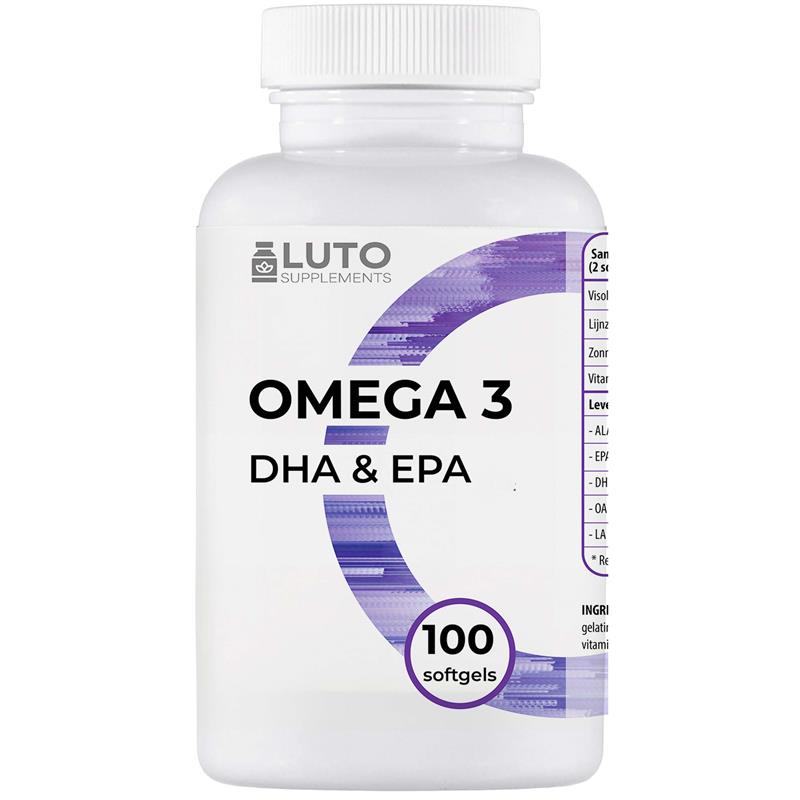 LUTO Supplements Omega 3 DHA en EPA 100 softgels met vitamine E | kopen in Nederland en België