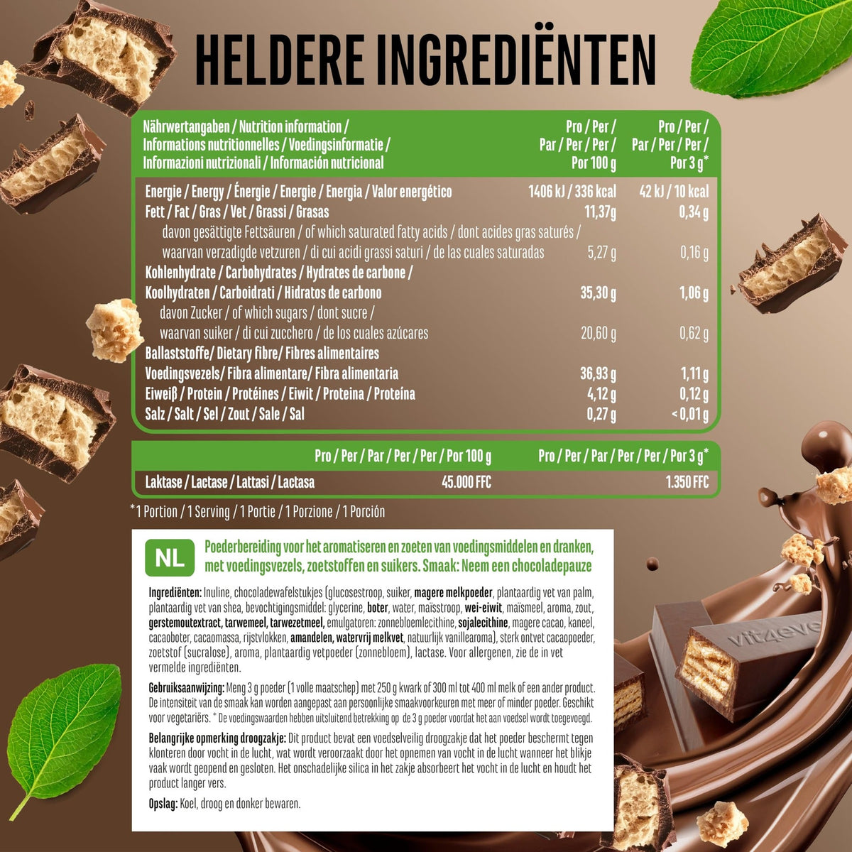 Flavor Craft Schokoladenpause Geschmackspulver | 250g | Vit4ever