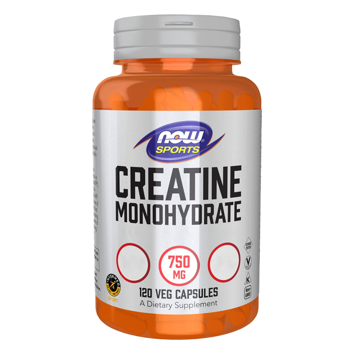 Creatin Monohydrat 750mg | 120 Kapseln | NOW Foods