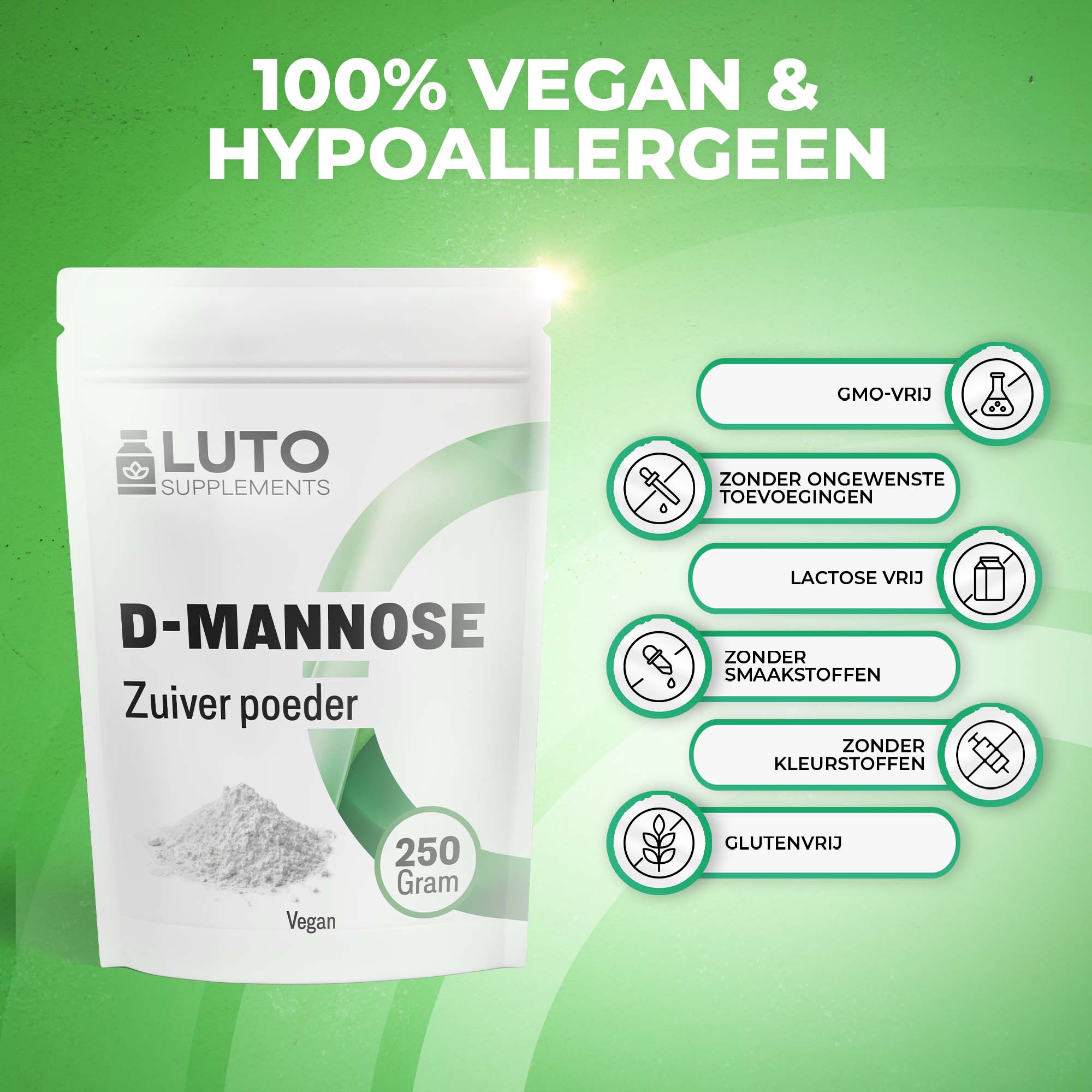 D-Mannose Pulver | 250 Gramm | LUTO Supplements