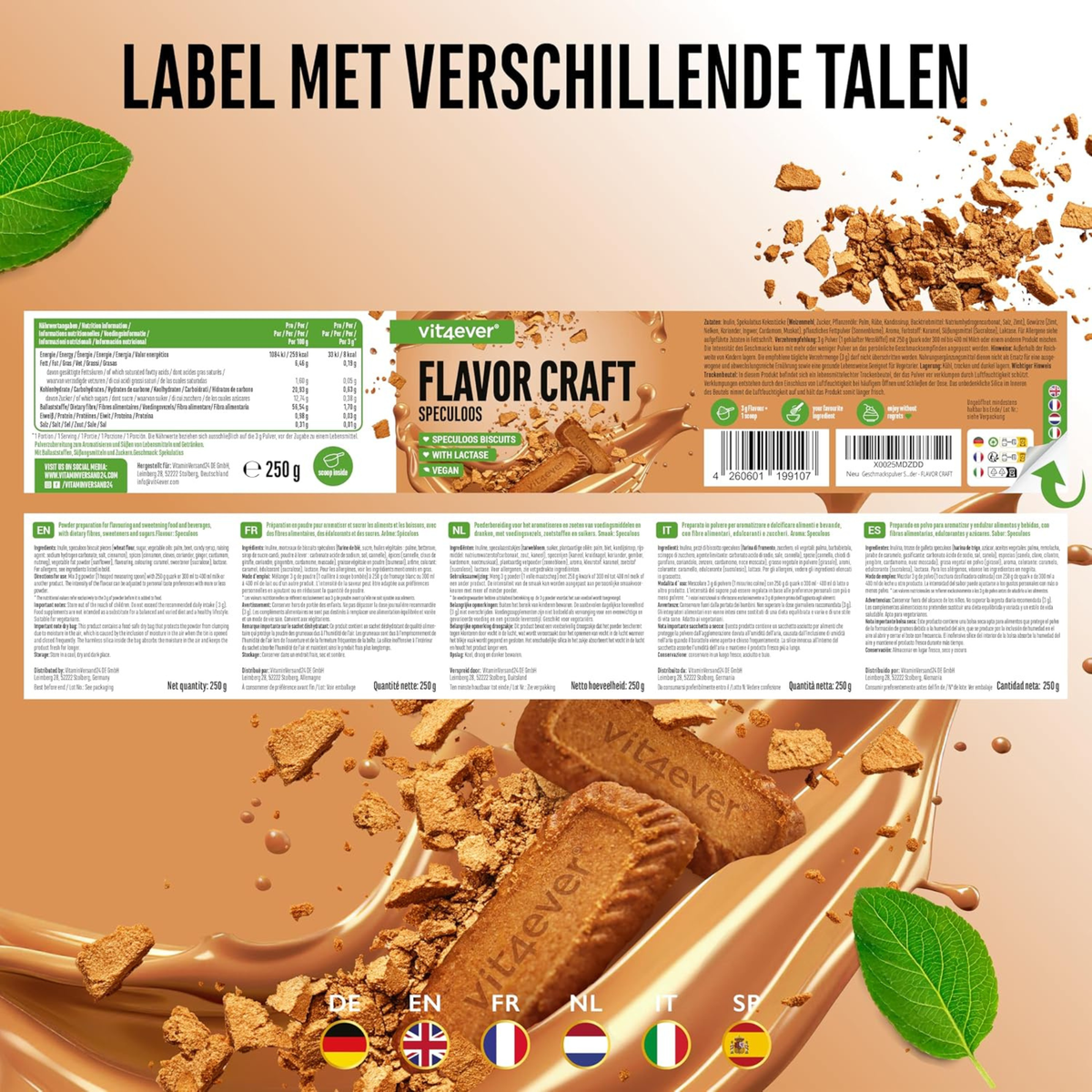 Flavor Craft Spekulatius Geschmackspulver | 250 g | Vit4ever