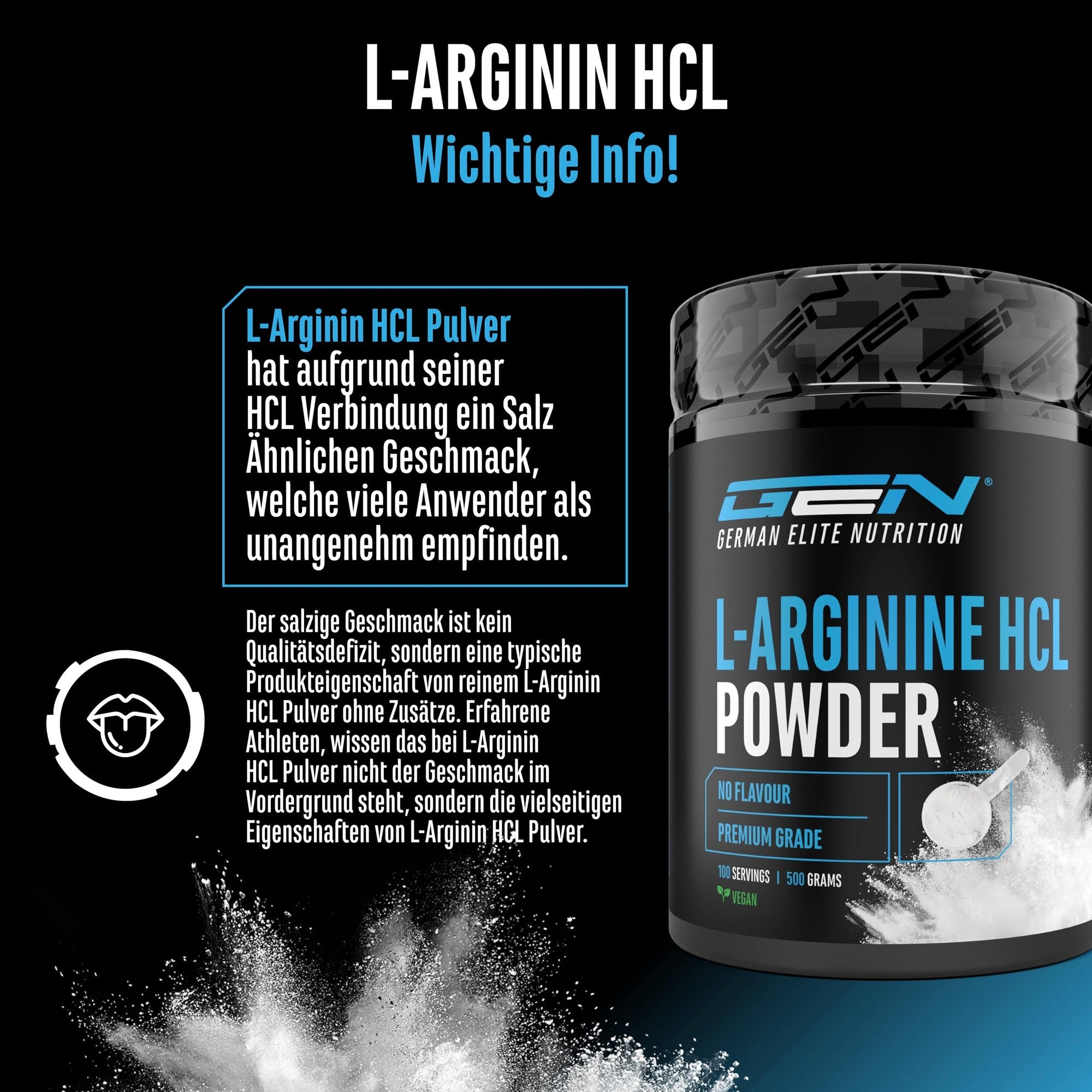 GEN L-Arginin HCL Pulver 500g – Übersicht