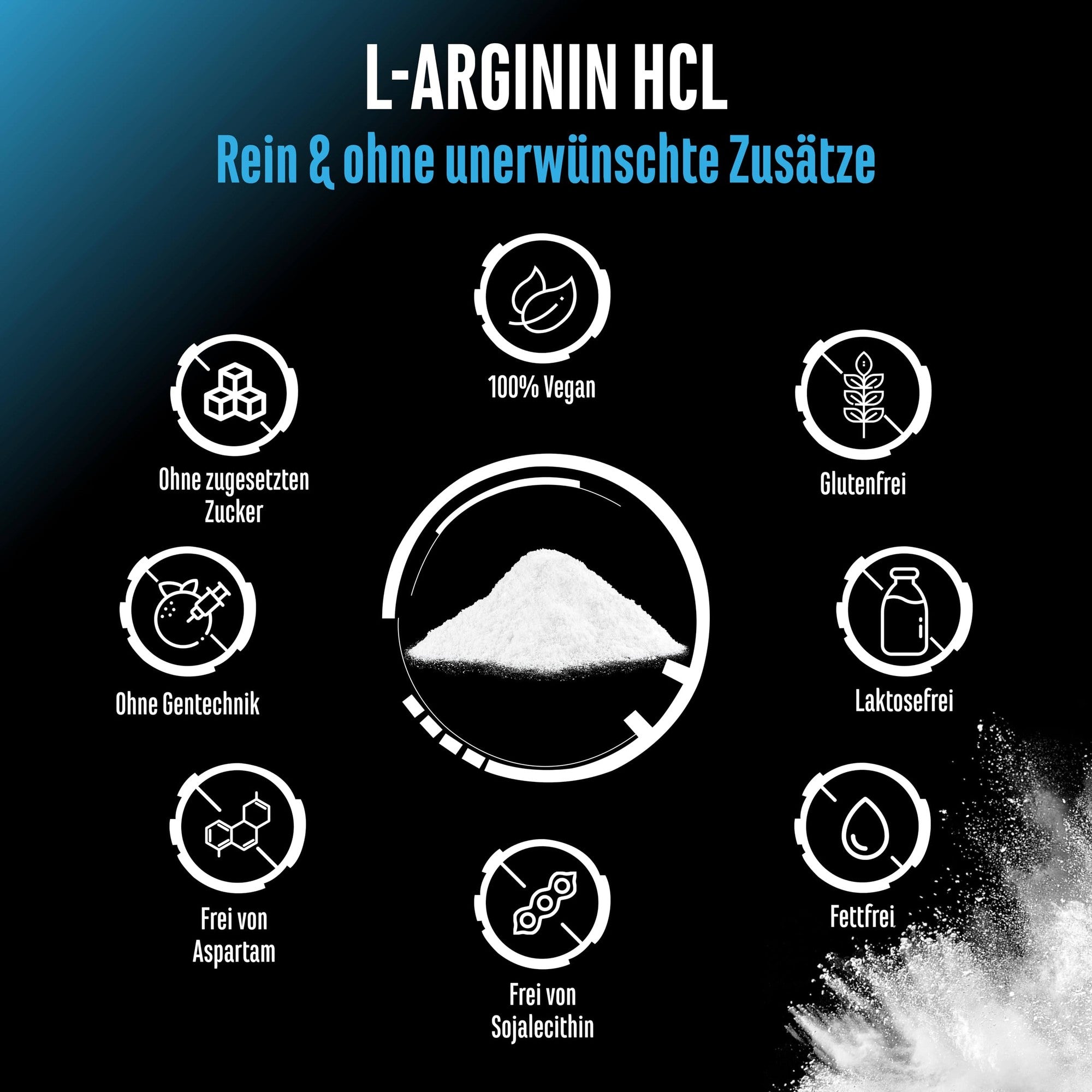 GEN L-Arginin HCL Pulver 500g – vegan & laborgeprüft
