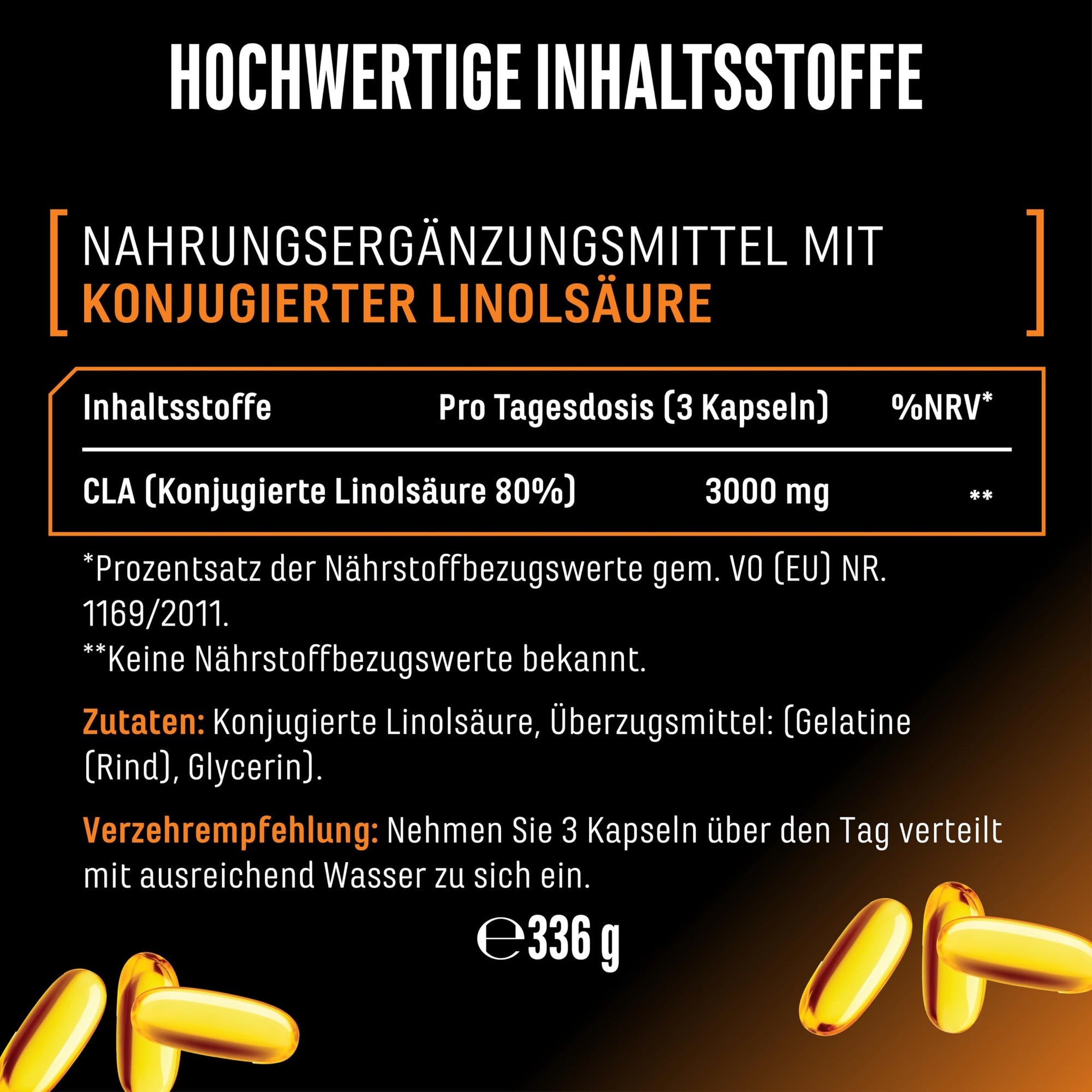 GEN CLA 1000mg 240 Softgels – konjugierte Linolsäure