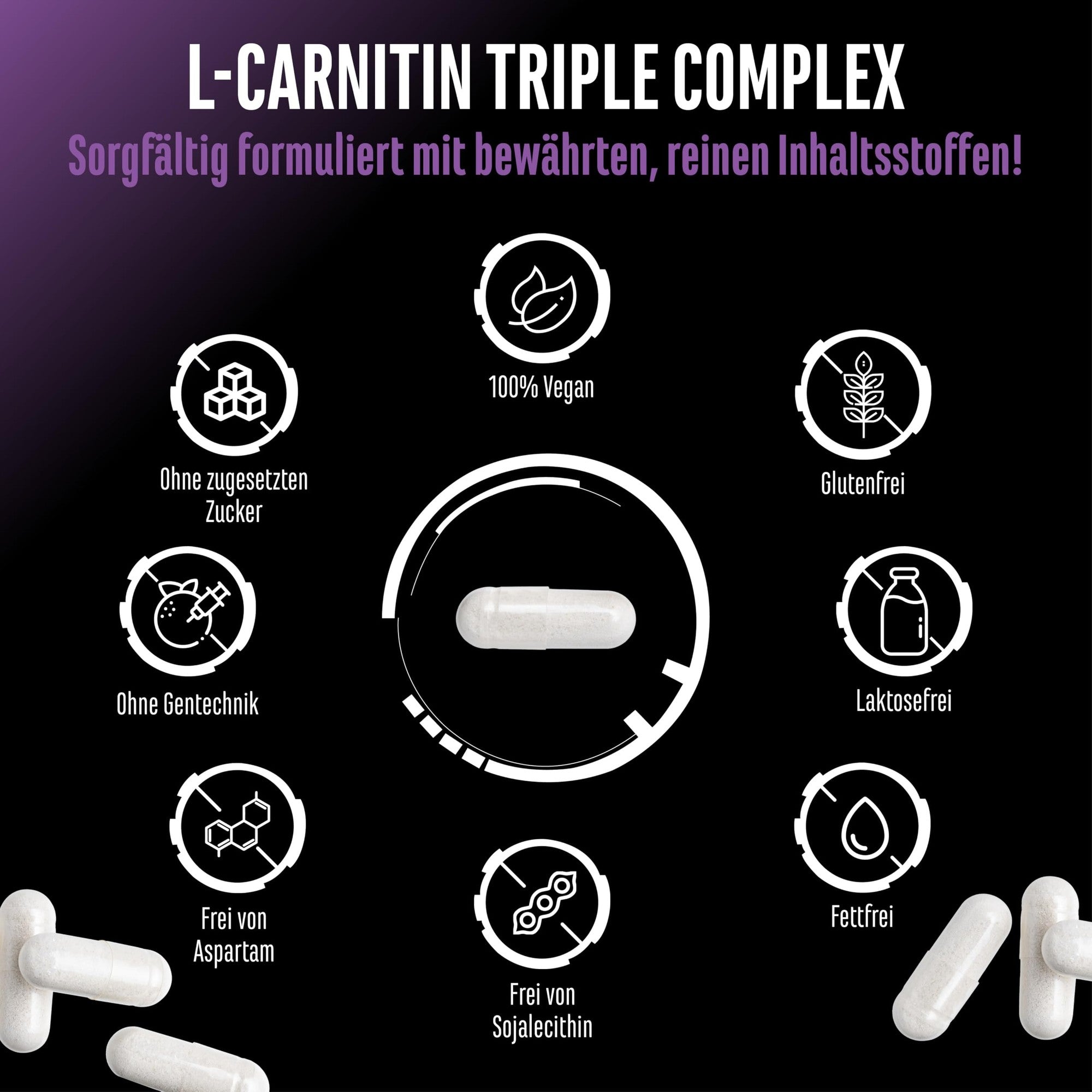 L-Carnitin Triple Complex 120 Kapseln – vegan & laborgeprüft