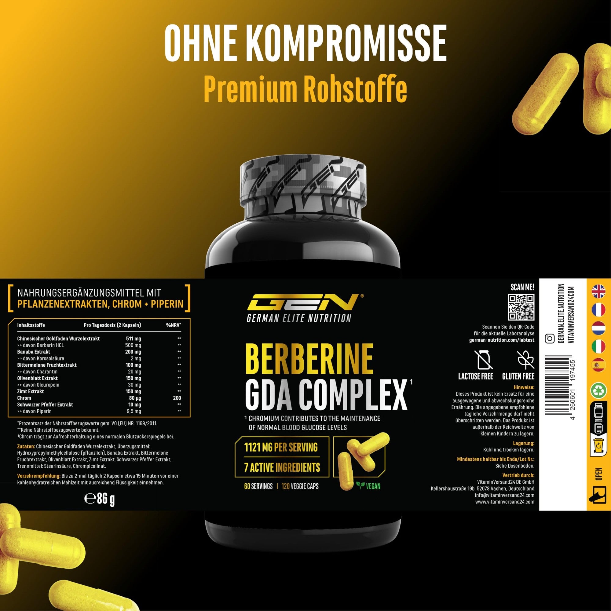 Berberin Complex 120 Kapseln - Anwendung