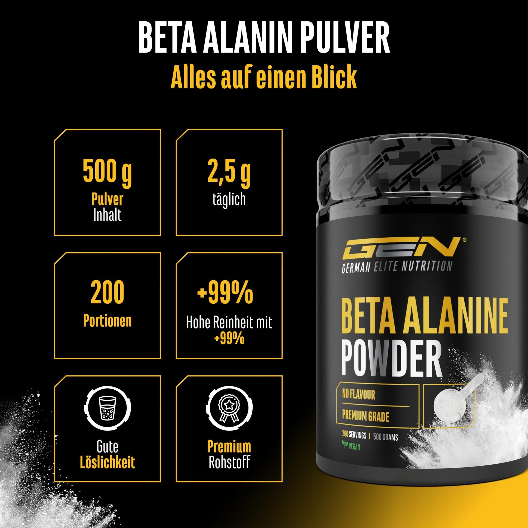 Beta-Alanin Pulver 500g – Produktübersicht