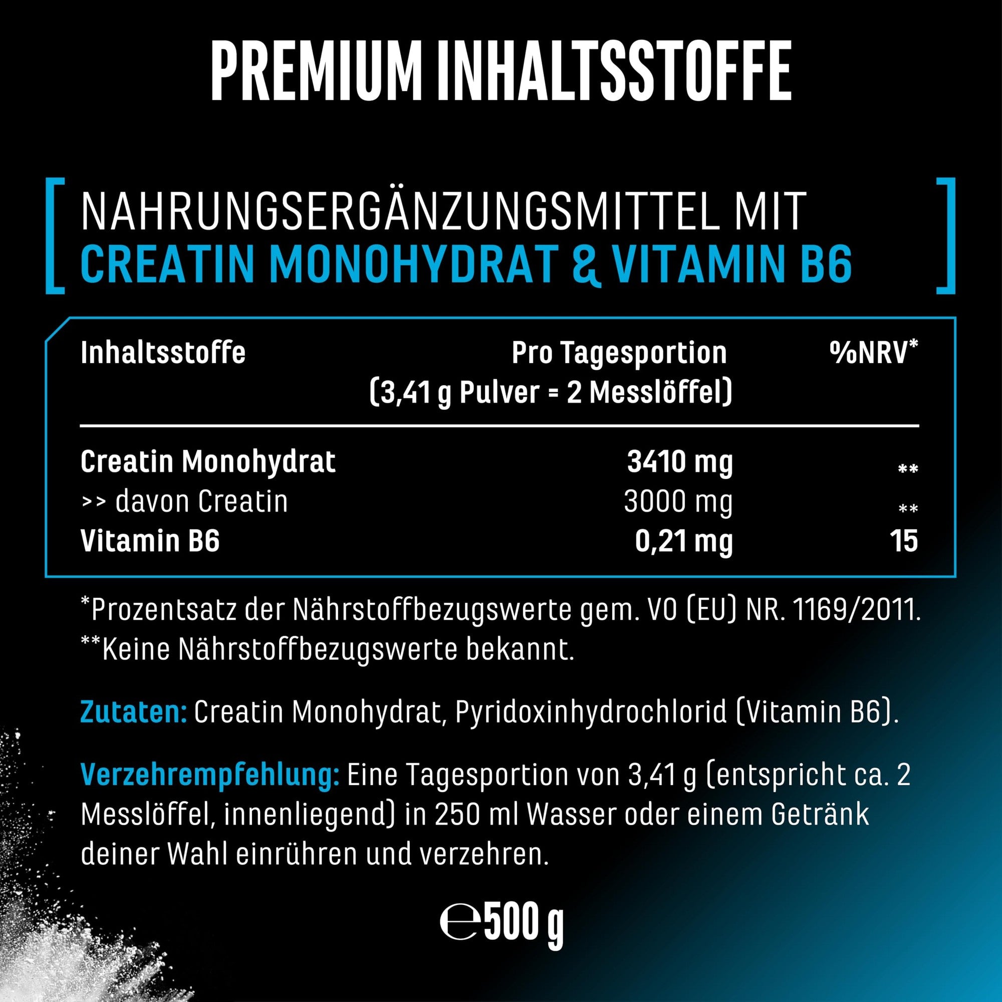 GEN Creatin Monohydrat Pulver – vegan & laborgeprüft