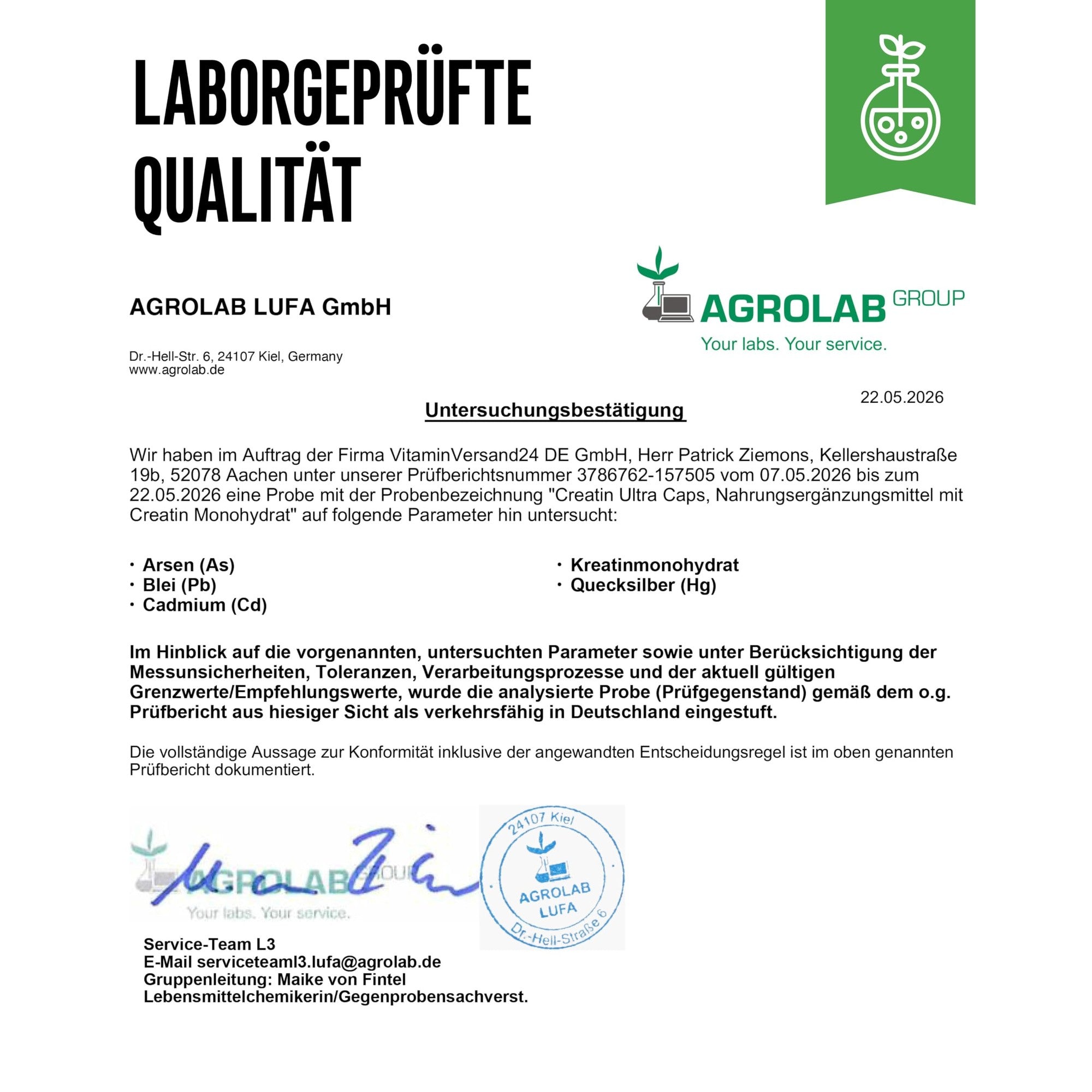 Creatin Ultra Caps Kapseln – vegan & laborgeprüft