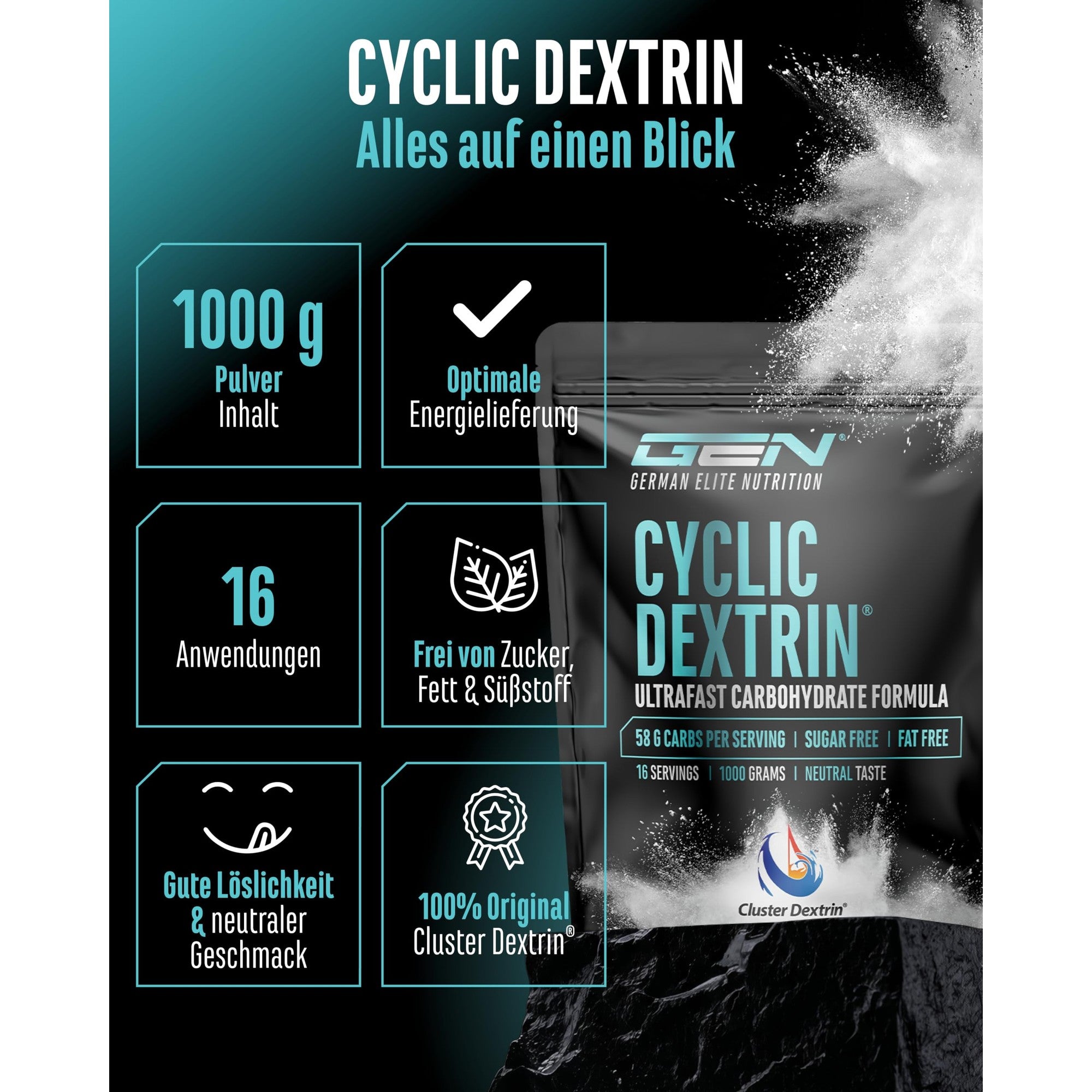 Cyclic Dextrin 1000g - Inhaltsstoffe