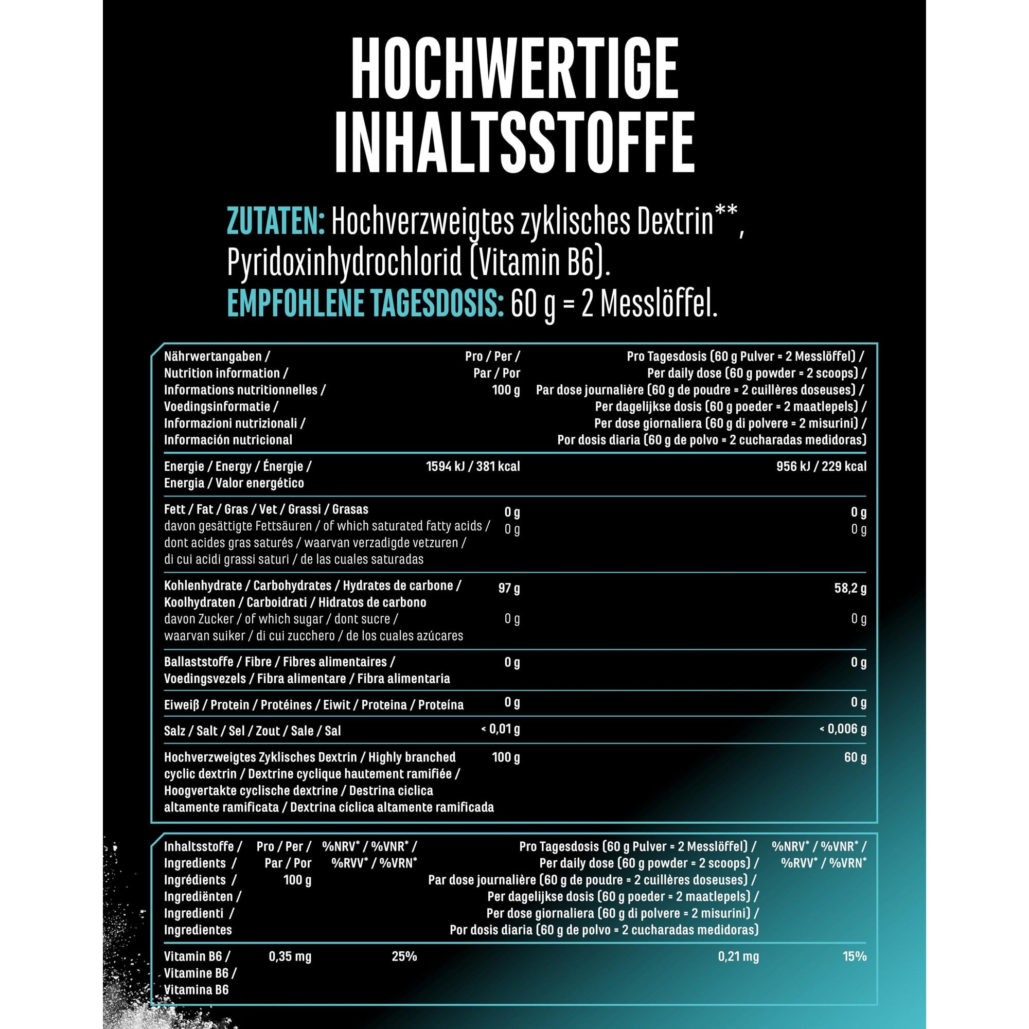 Cyclic Dextrin 1000g - Anwendung