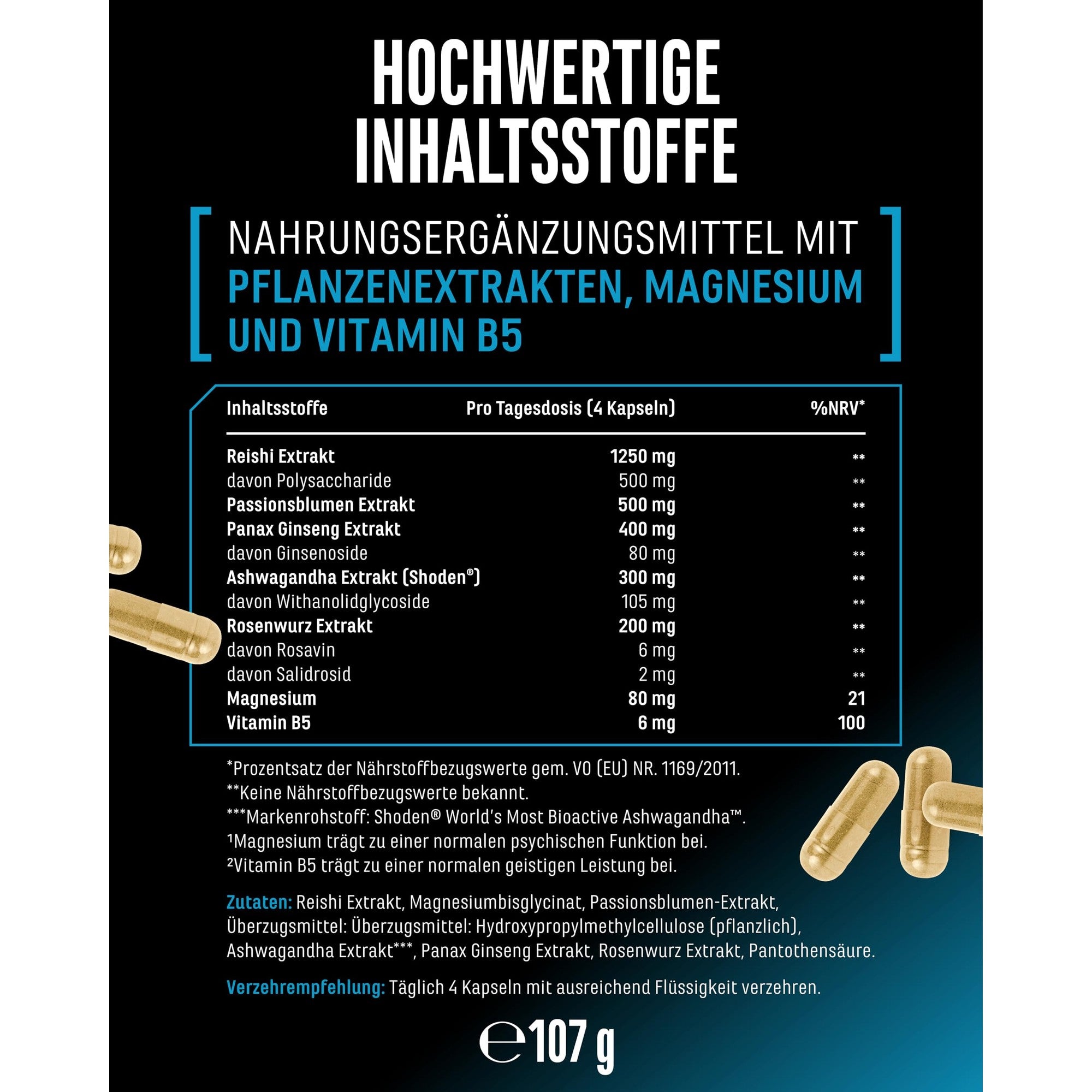 GEN Adaptogene Complex 120 Kapseln – Anwendung & Einnahme