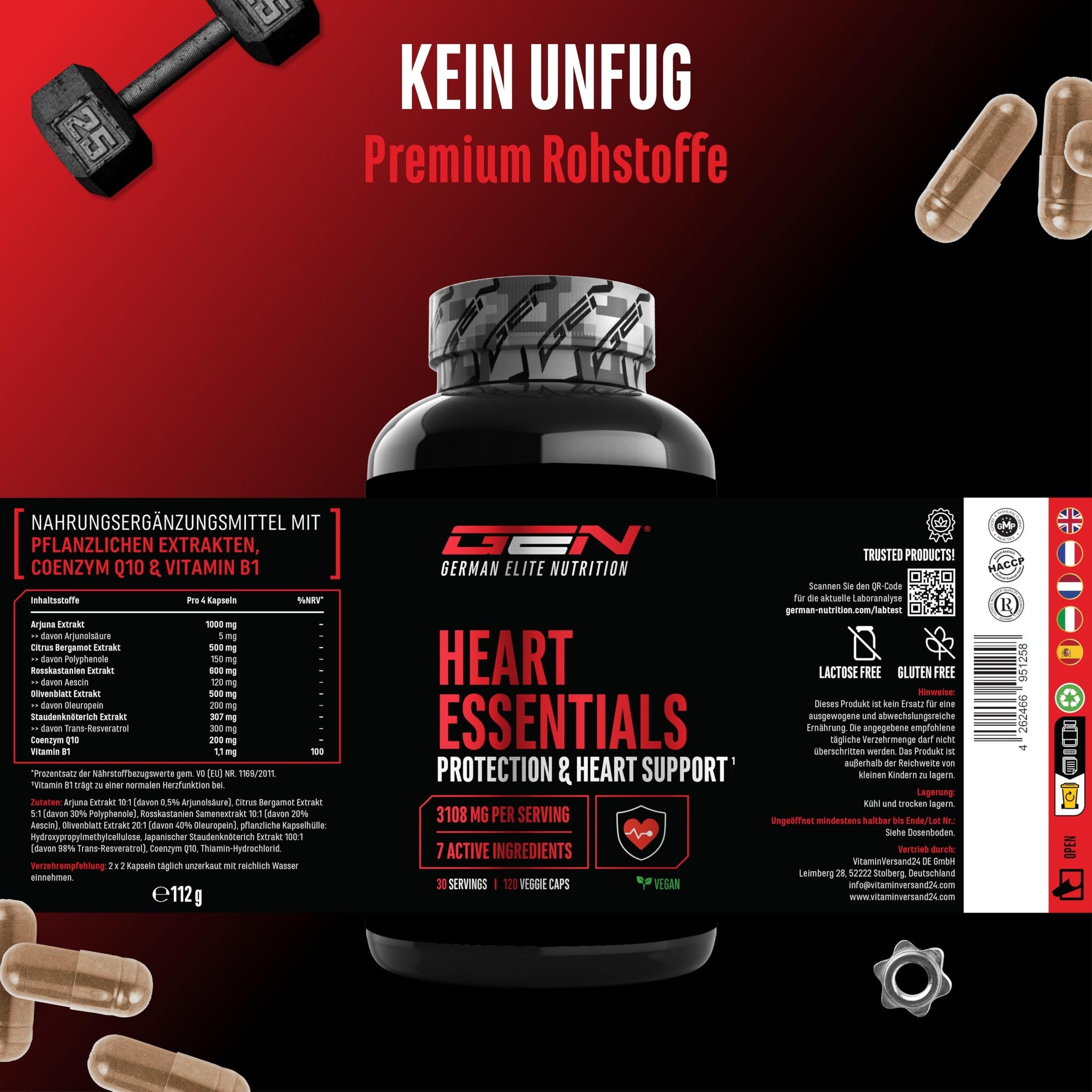 GEN Heart Essentials 120 Kapseln – Anwendung & Einnahme