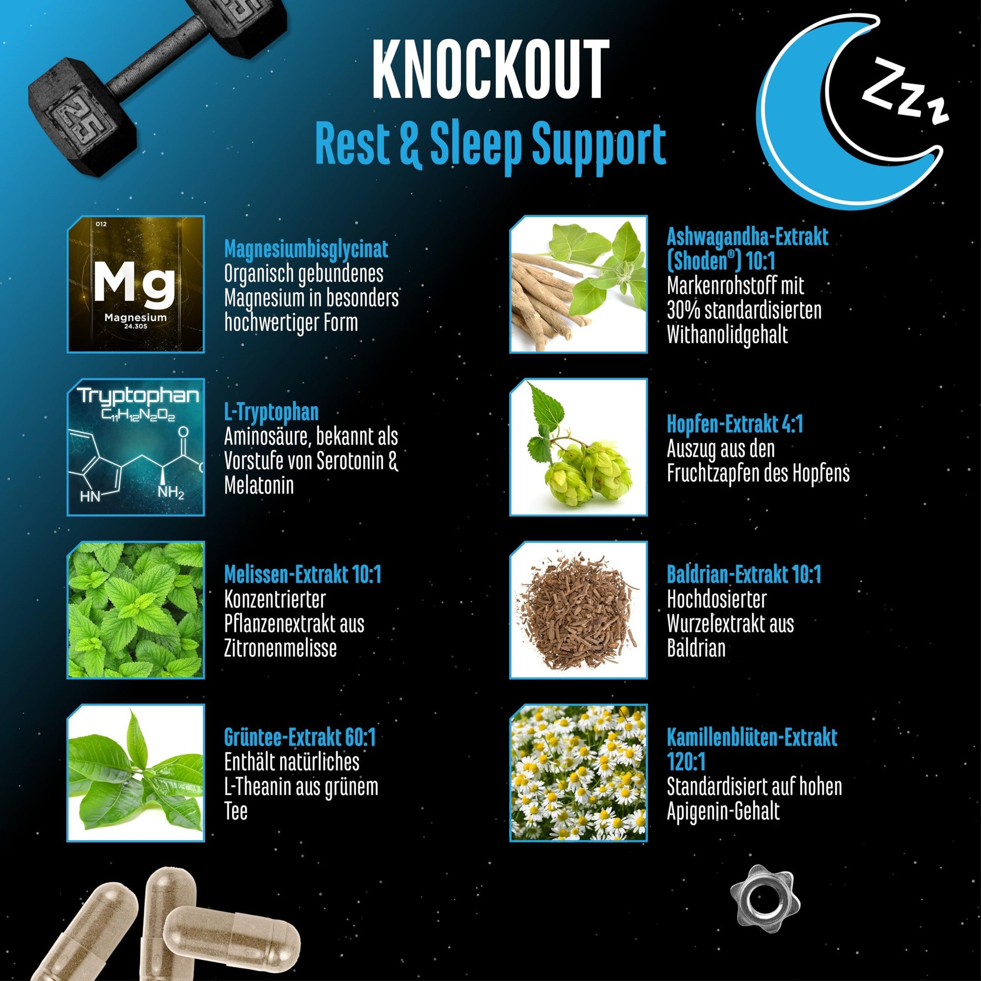 GEN Knockout Shoden Ashwagandha & Magnesium 120 Kapseln – Wirkstoffe & Dosierung