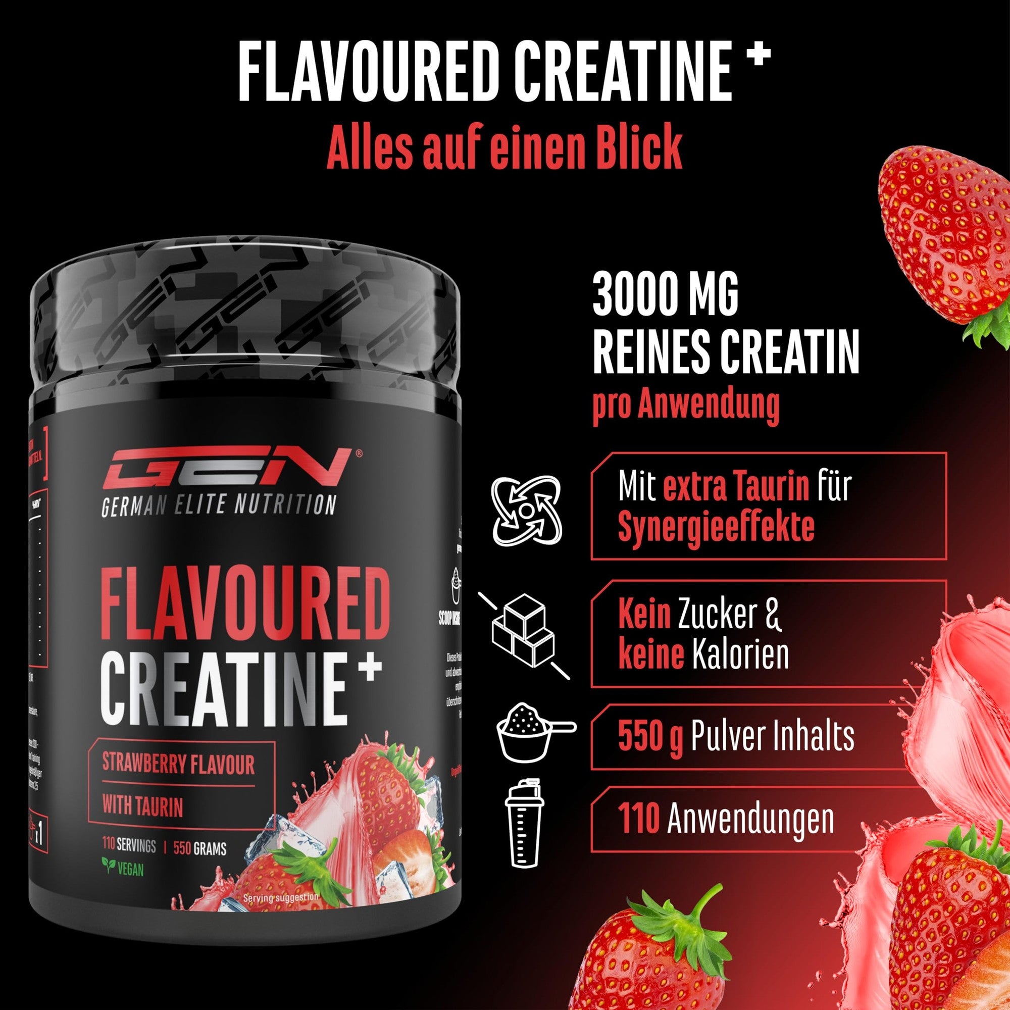 Flavoured Creatine+ 550g – Produktübersicht