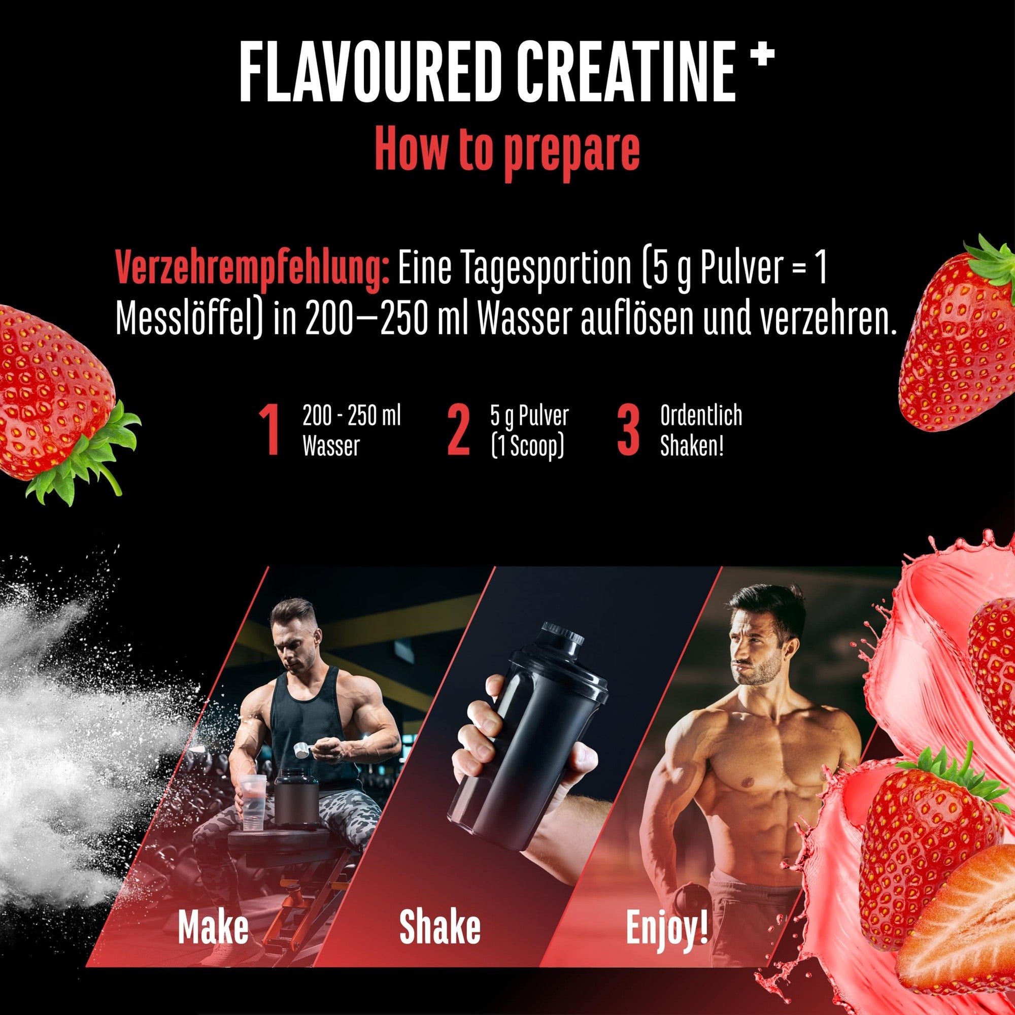 Flavoured Creatine+ 550g – Nährwerte & Etikett