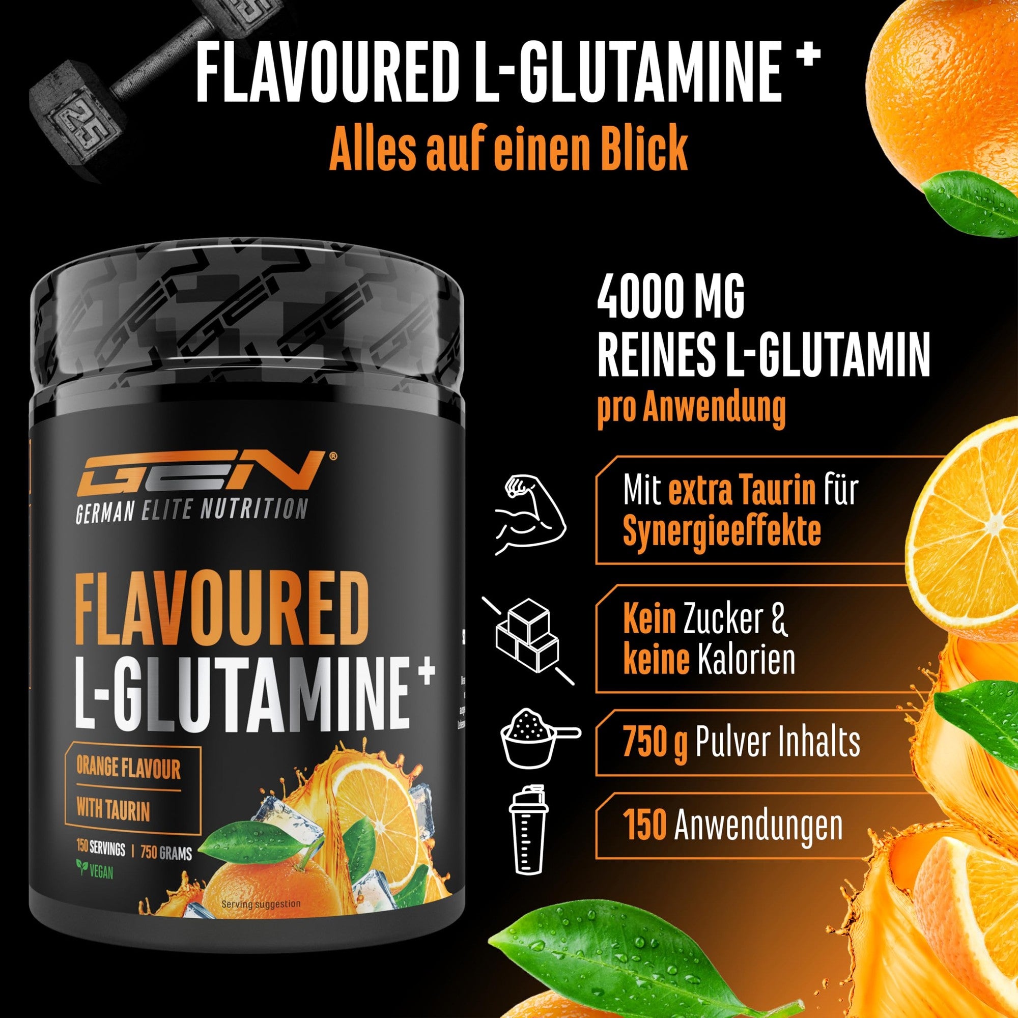 L-Glutamine Pulver 750g – Übersicht