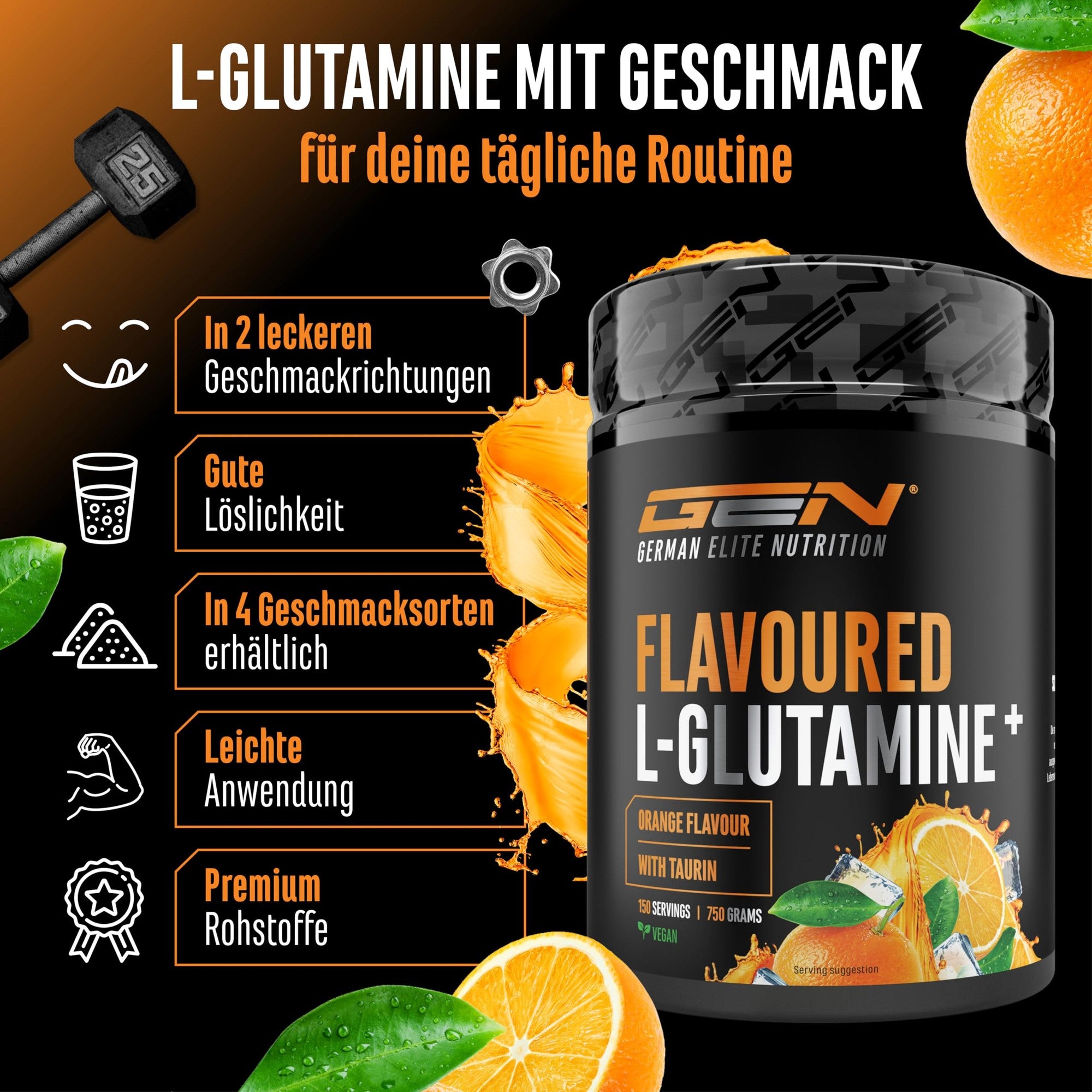 L-Glutamine Pulver 750g – Inhaltsstoffe