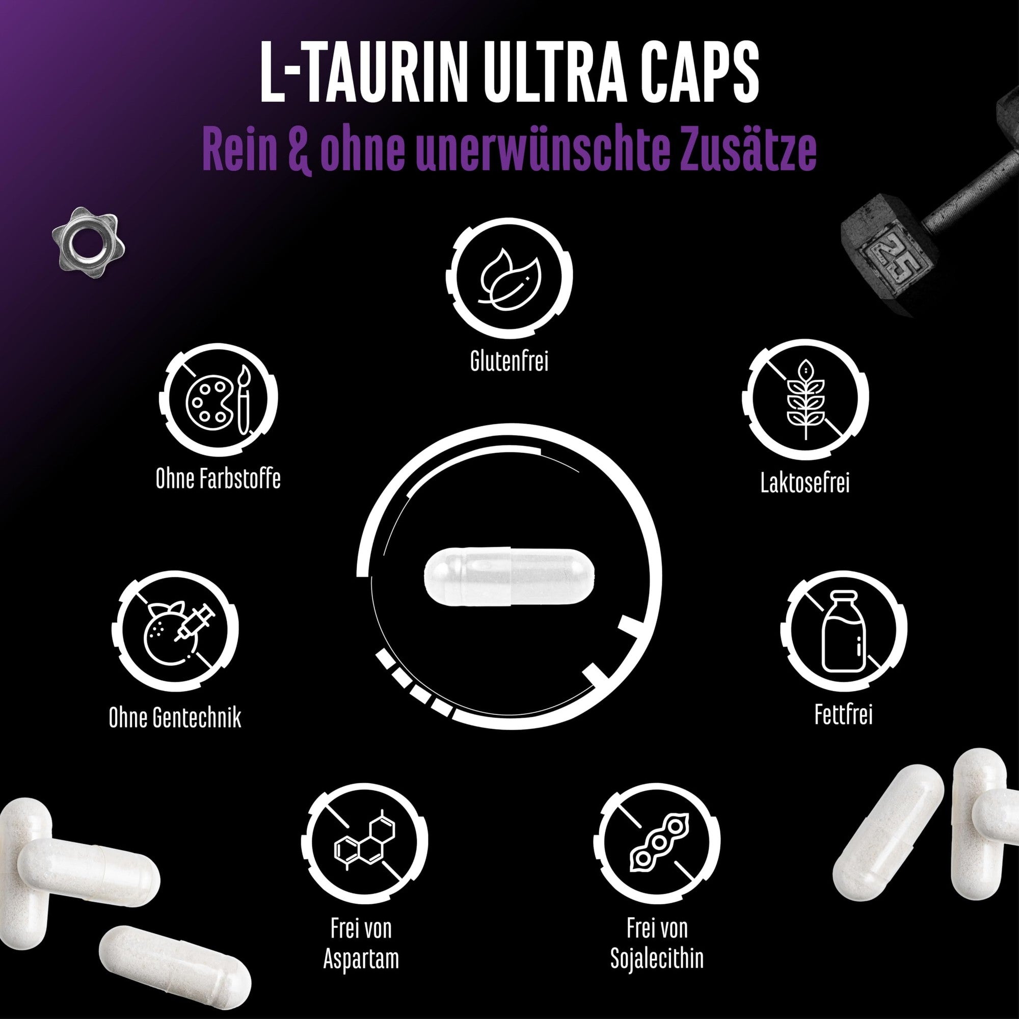 L-Taurine Ultra Caps 1500mg 365 Kapseln – Wirkstoffe & Dosierung