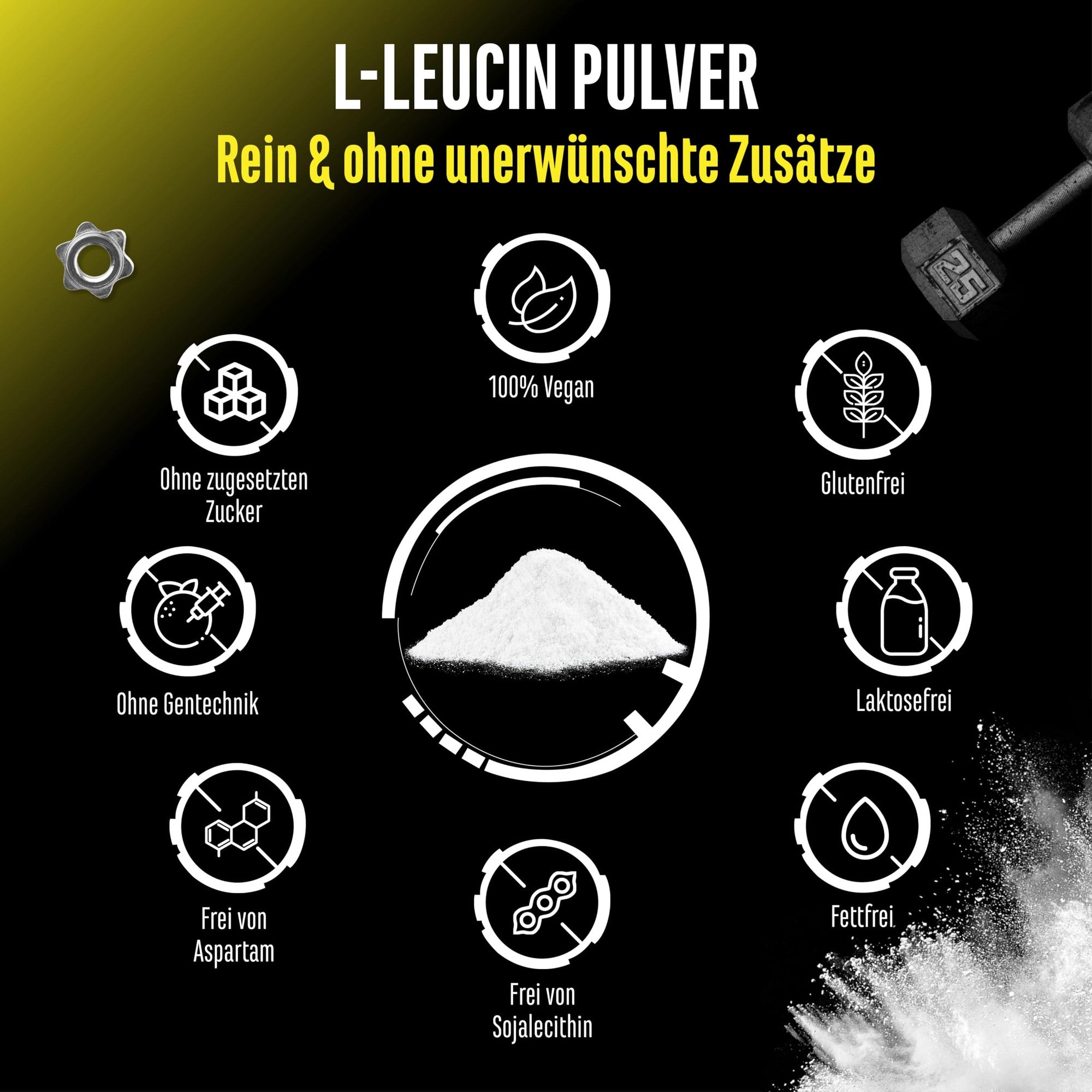 L-Leucin Pulver 5000mg 500g – Wirkstoffe & Dosierung