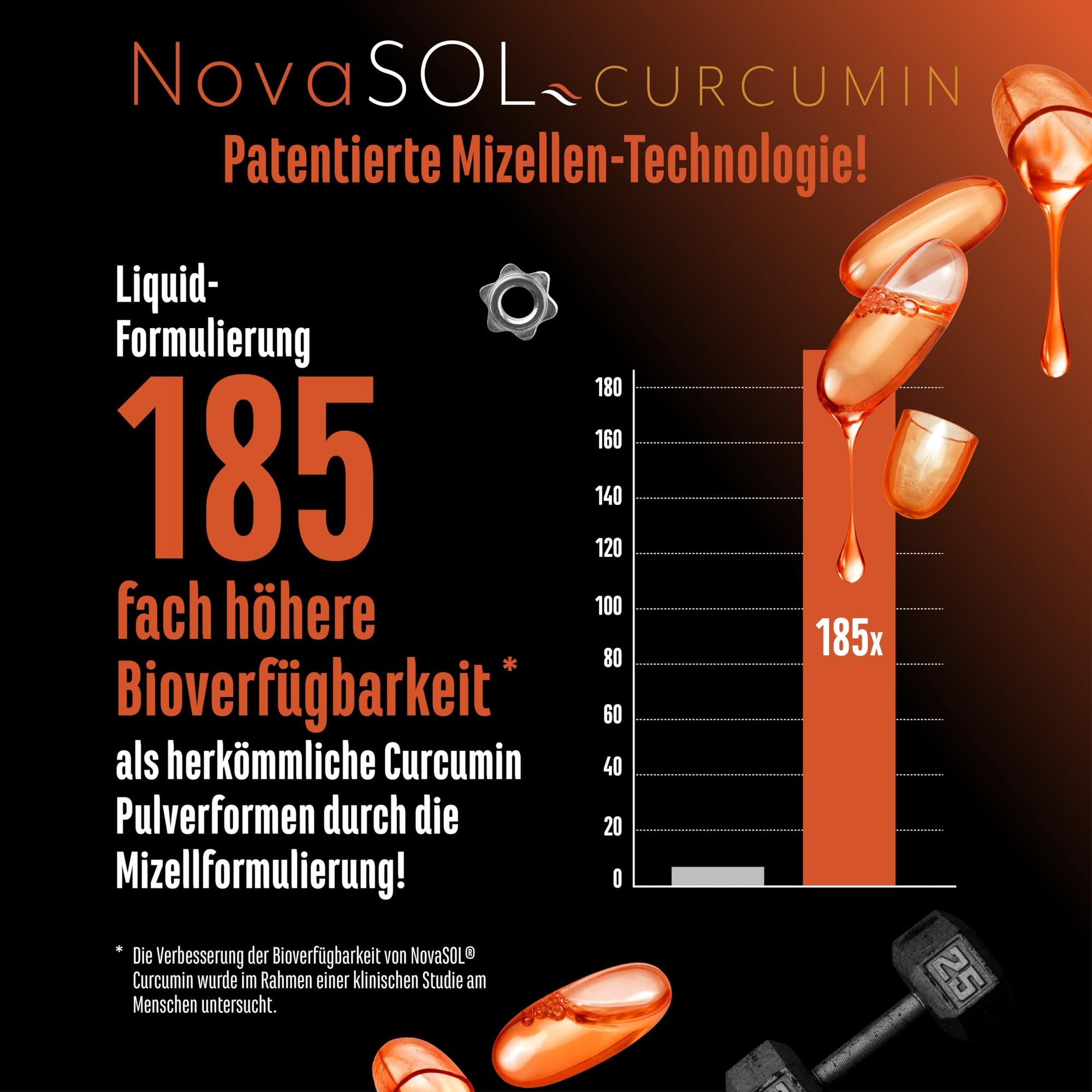 Curcumin Flüssig NovaSOL 1000mg 120 Kapseln – Wirkstoffe & Dosierung